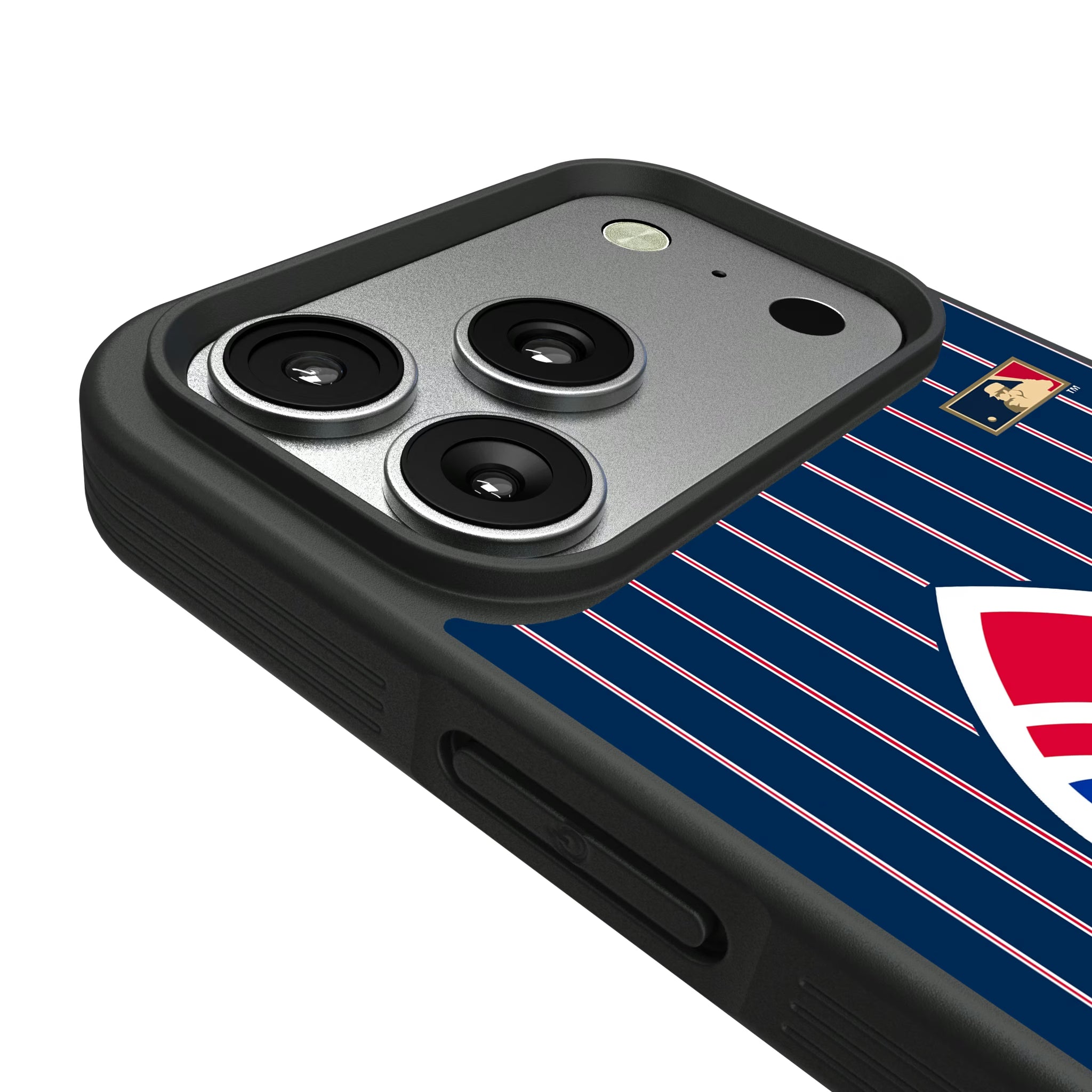 Atlanta Braves 1972-1975 - Cooperstown Collection Pinstripe iPhone Bump Phone Case for Apple iPhone - Detail#Device_iPhone 17 Pro