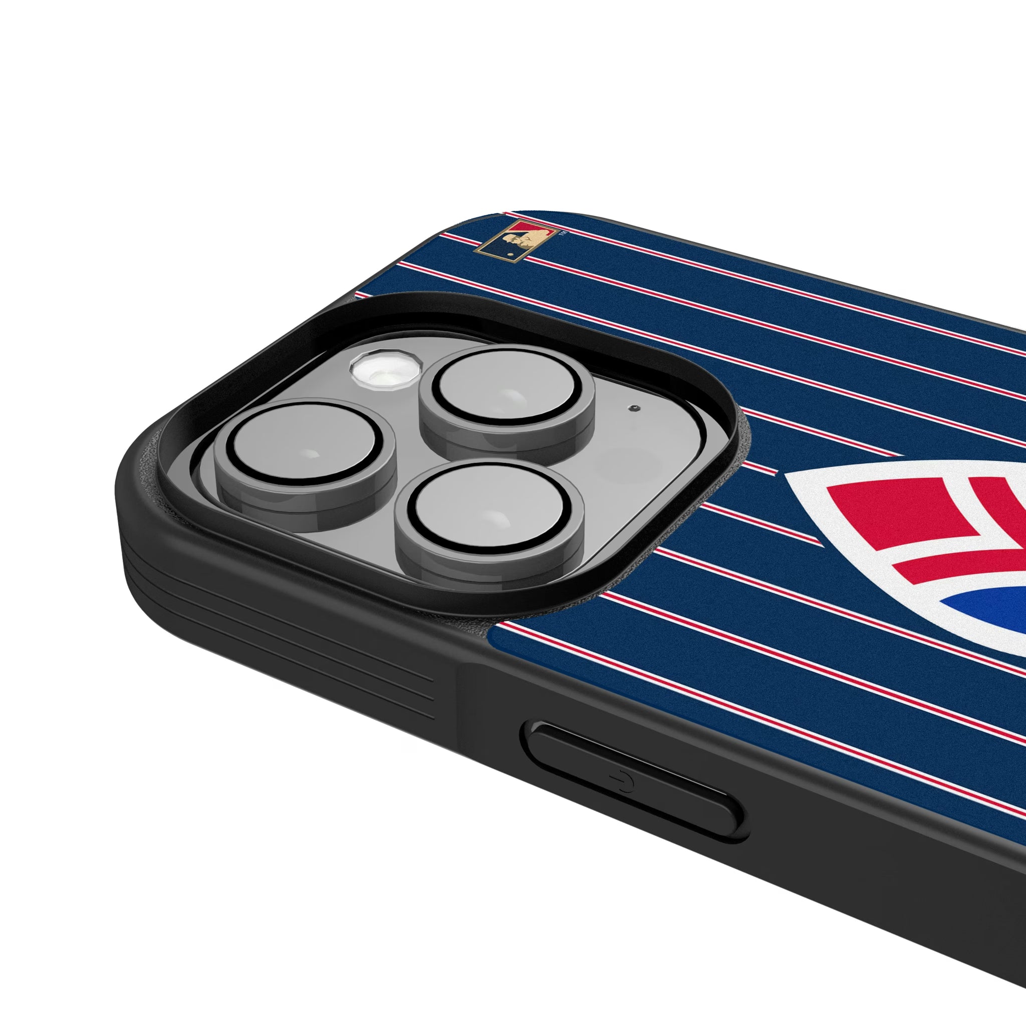 Atlanta Braves 1972-1975 - Cooperstown Collection Pinstripe iPhone Bump Phone Case for Apple iPhone - Detail