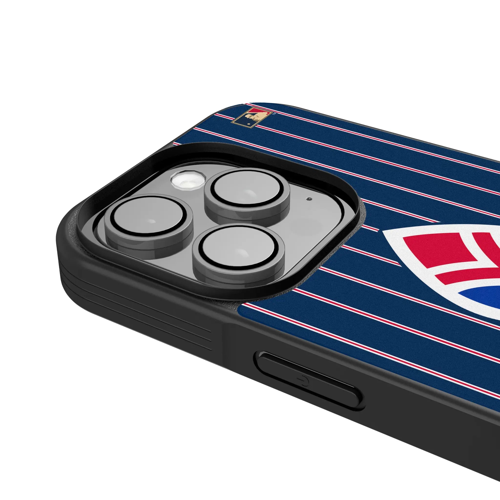 Atlanta Braves 1972-1975 - Cooperstown Collection Pinstripe iPhone Bump Phone Case for Apple iPhone - Detail