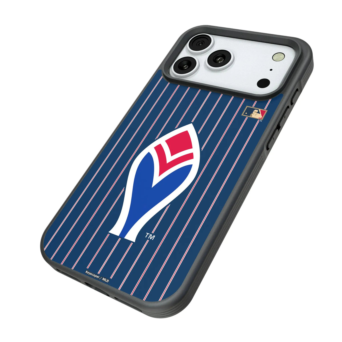 Atlanta Braves 1972-1975 - Cooperstown Collection Pinstripe iPhone Bump Phone Case for Apple iPhone - Isometric View#Device_iPhone 18 Pro Max