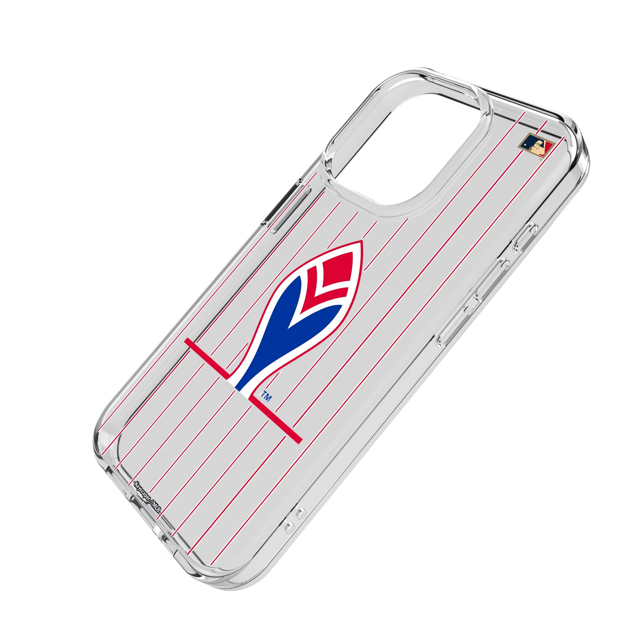 Atlanta Braves 1972-1975 - Cooperstown Collection Pinstripe iPhone Clear Phone Case for Apple iPhone - Isometric View