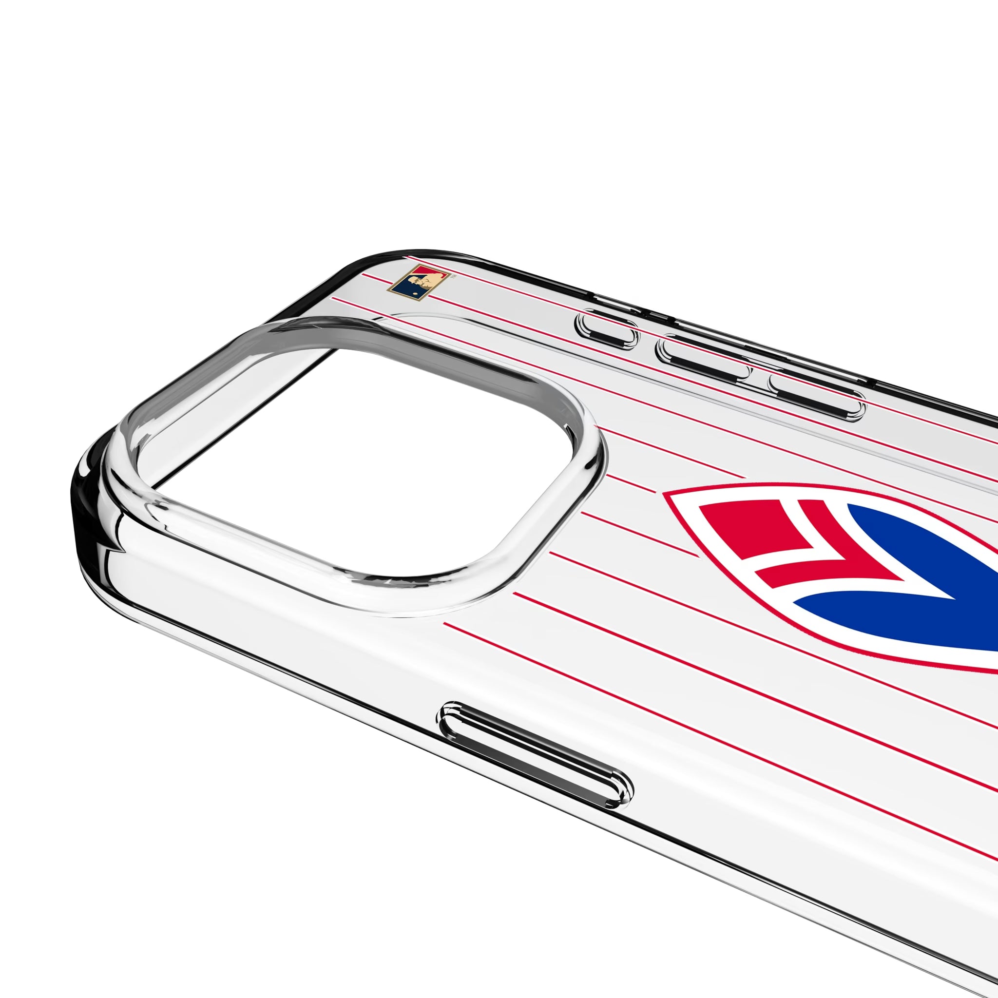 Atlanta Braves 1972-1975 - Cooperstown Collection Pinstripe iPhone Clear Phone Case for Apple iPhone - Detail