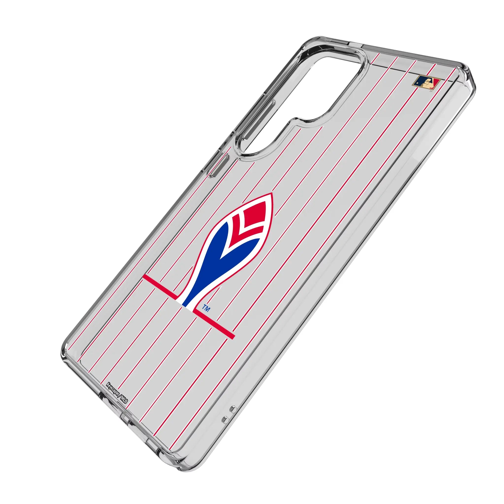 Atlanta Braves 1972-1975 - Cooperstown Collection Pinstripe Galaxy Clear Phone Case for Samsung Galaxy - Isometric View#Device_Galaxy S25 Ultra