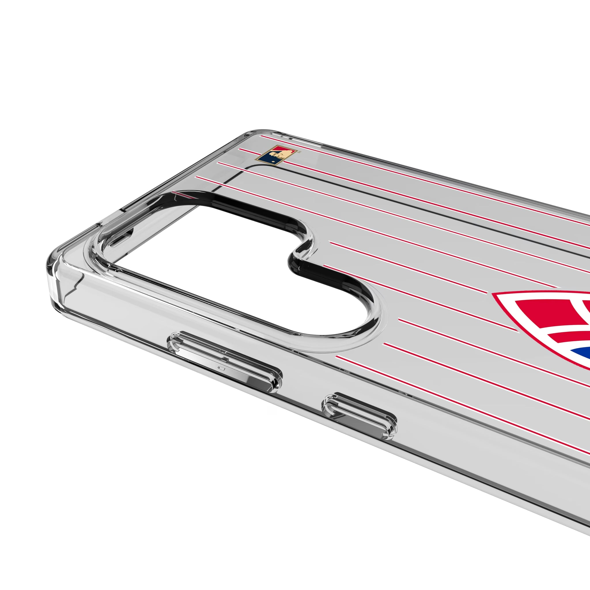 Atlanta Braves 1972-1975 - Cooperstown Collection Pinstripe Galaxy Clear Phone Case for Samsung Galaxy - Detail