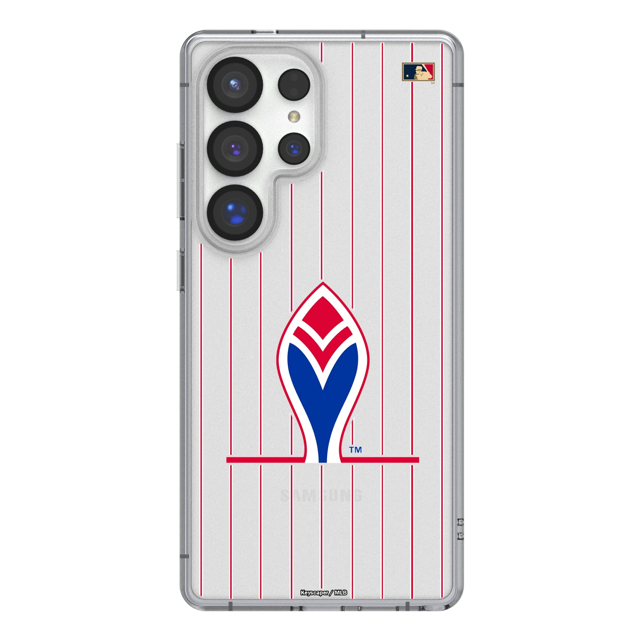 Atlanta Braves 1972-1975 - Cooperstown Collection Pinstripe Galaxy Clear Phone Case for Samsung Galaxy