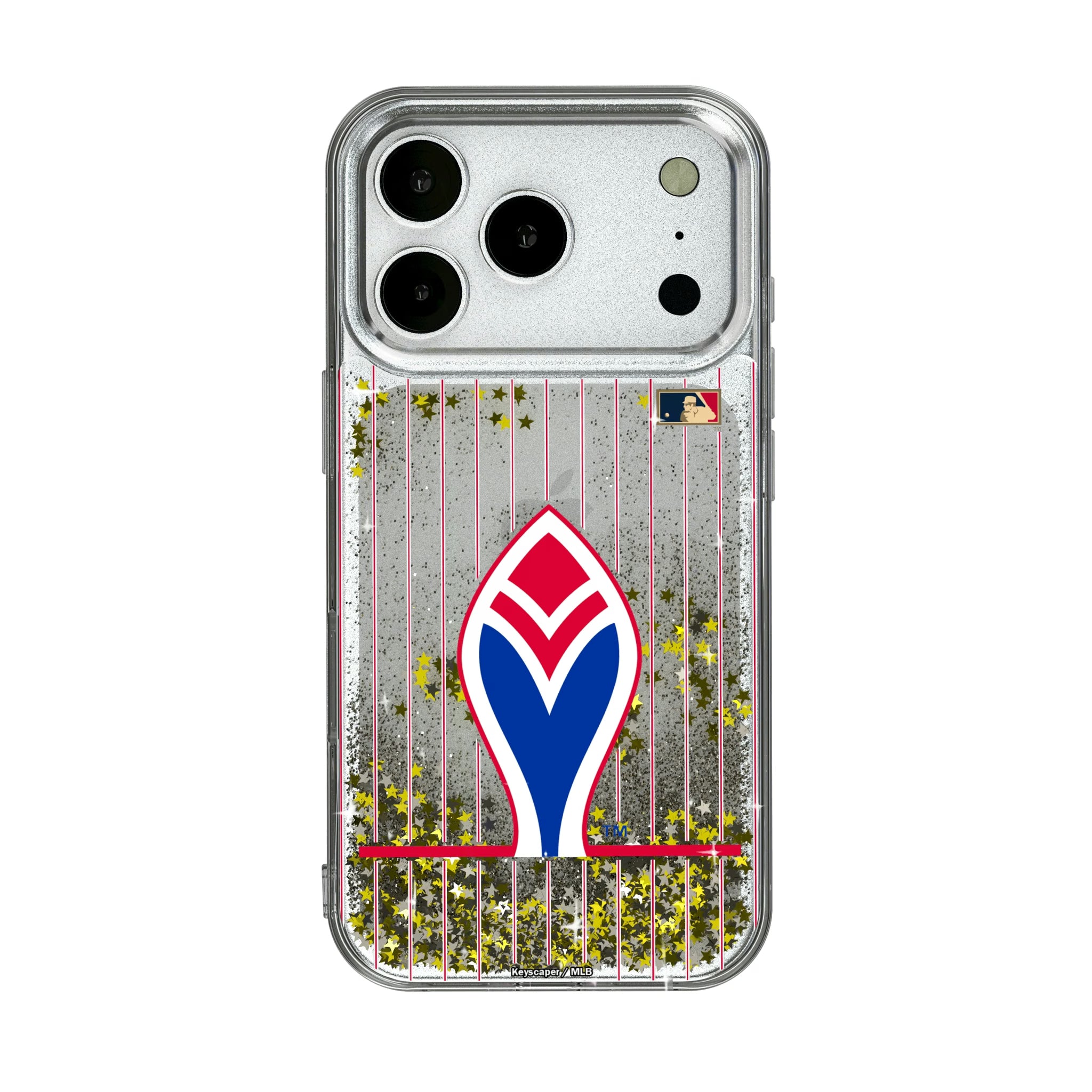 Atlanta Braves 1972-1975 - Cooperstown Collection Pinstripe iPhone Glitter Phone Case for Apple iPhone