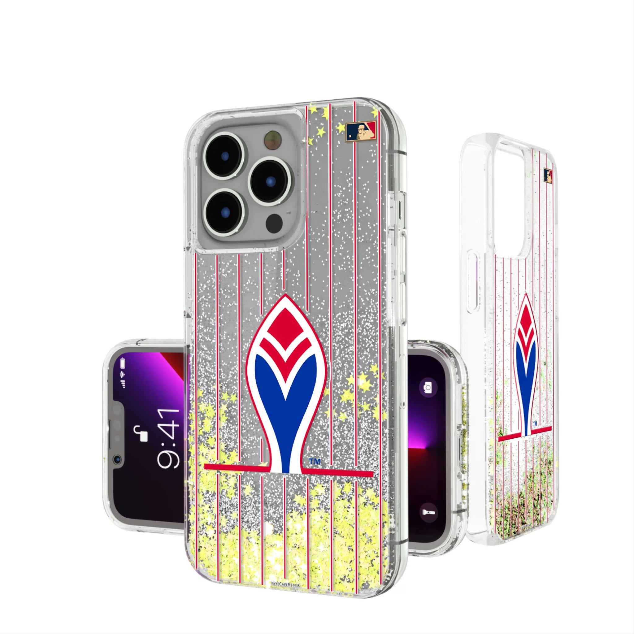Atlanta Braves 1972-1975 - Cooperstown Collection Pinstripe iPhone Glitter Phone Case for Apple iPhone