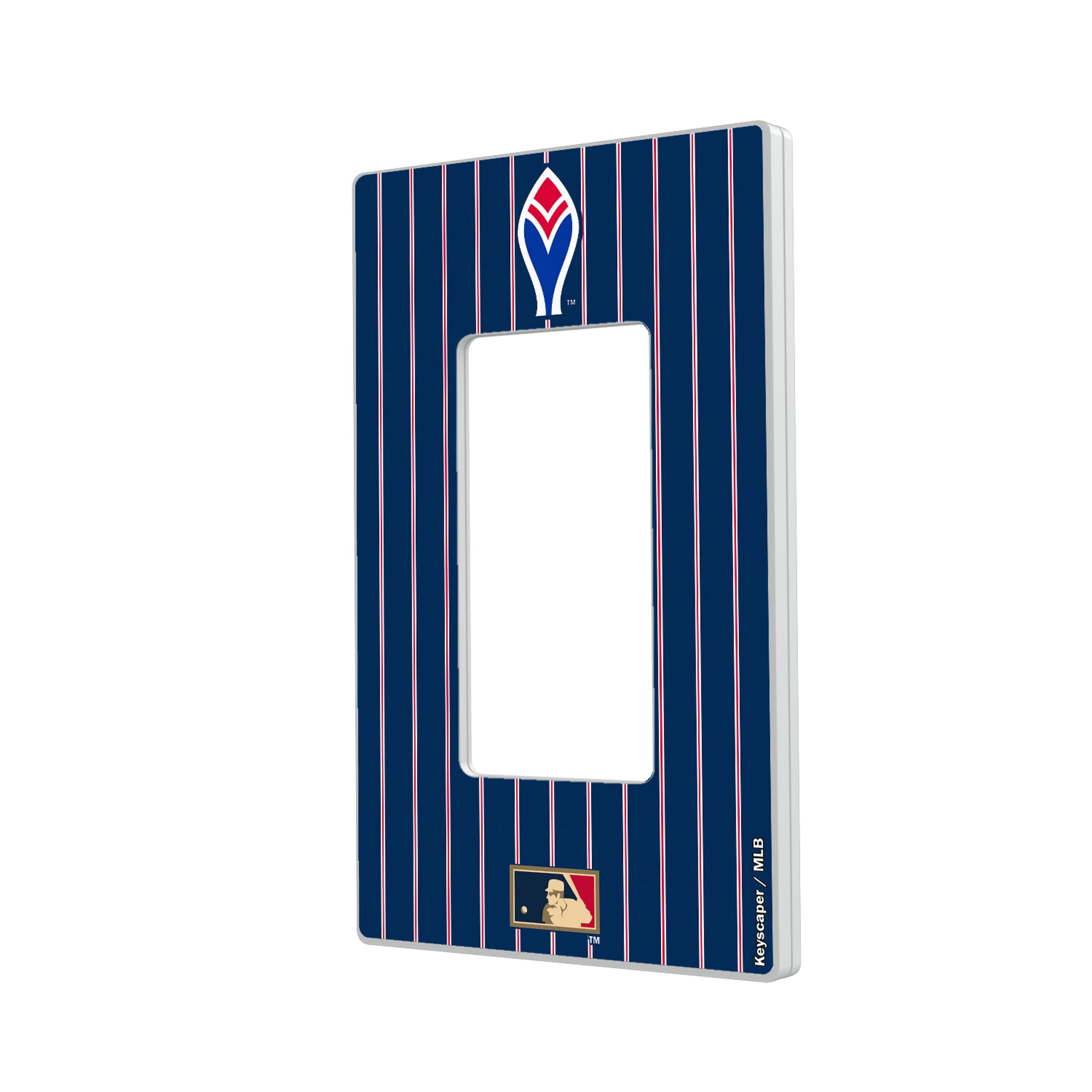 Atlanta Braves 1972-1975 - Cooperstown Collection Pinstripe Hidden-Screw Light Switch Plate#Style_Single Rocker