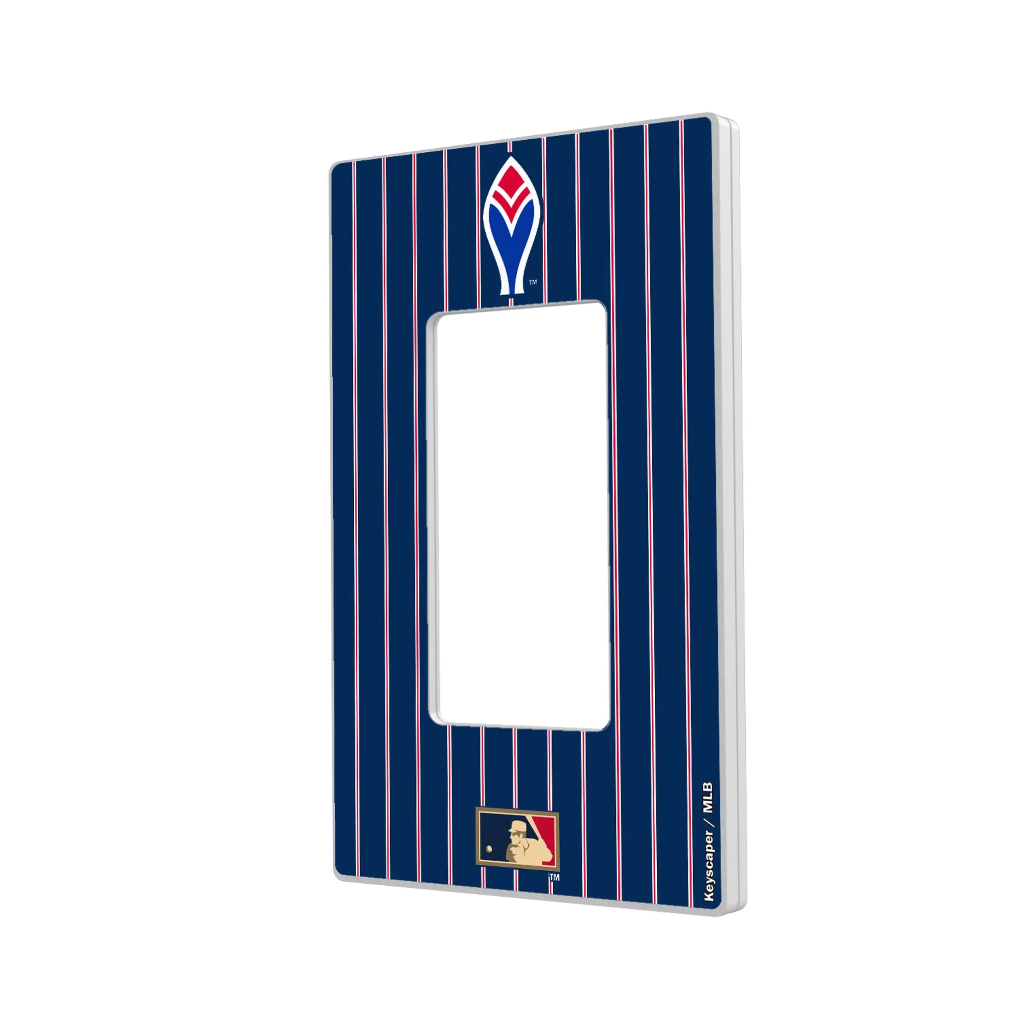 Atlanta Braves 1972-1975 - Cooperstown Collection Pinstripe Hidden-Screw Light Switch Plate#Style_Single Rocker