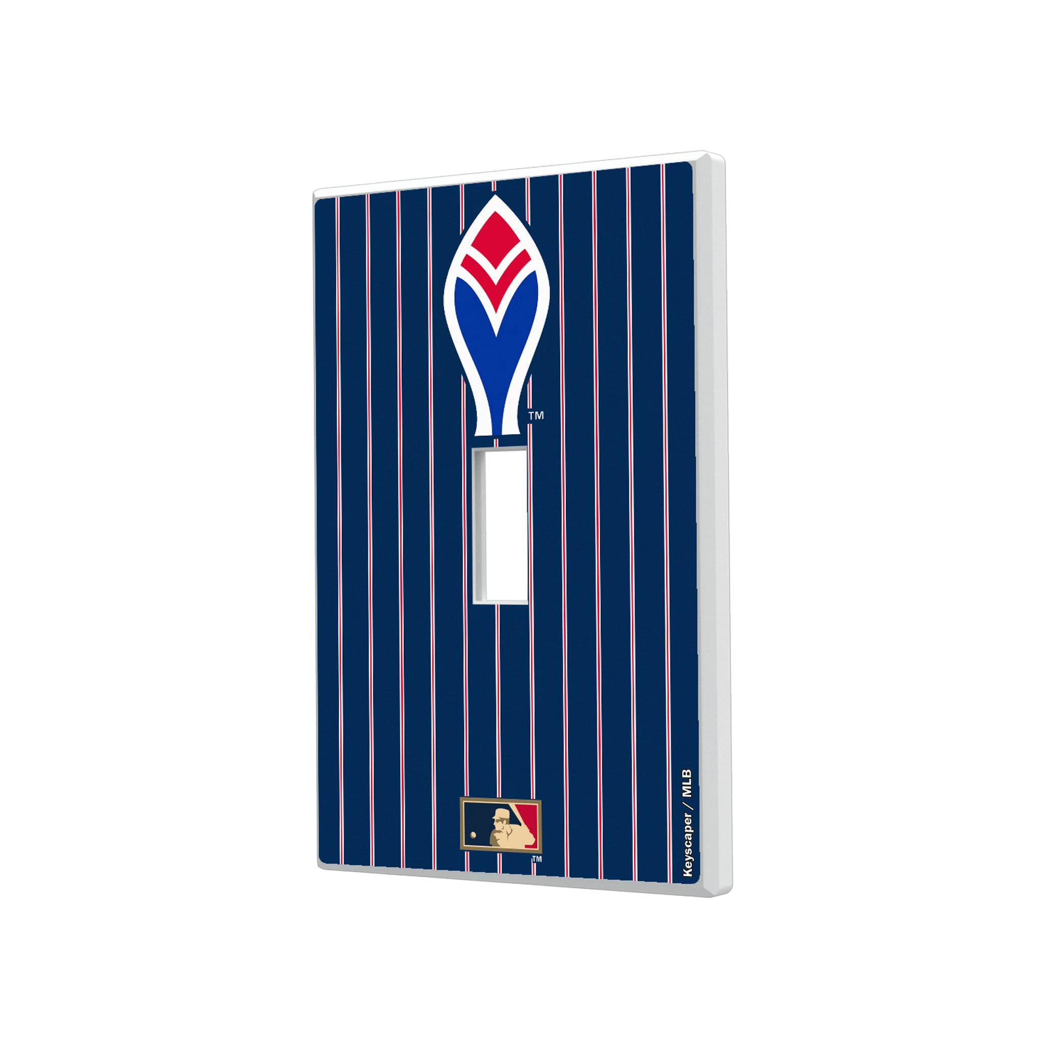 Atlanta Braves 1972-1975 - Cooperstown Collection Pinstripe Hidden-Screw Light Switch Plate#Style_Single Toggle