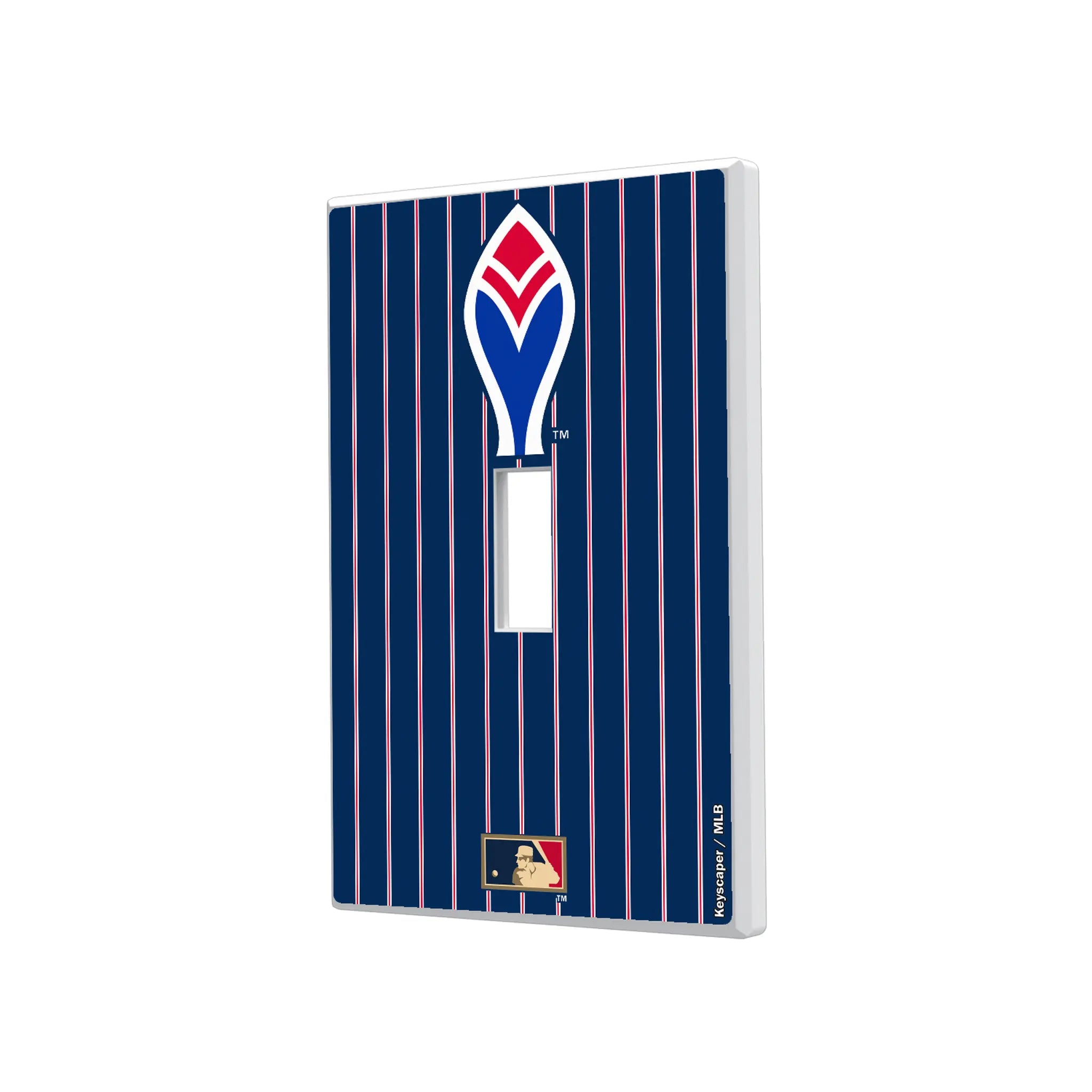 Atlanta Braves 1972-1975 - Cooperstown Collection Pinstripe Hidden-Screw Light Switch Plate#Style_Single Toggle