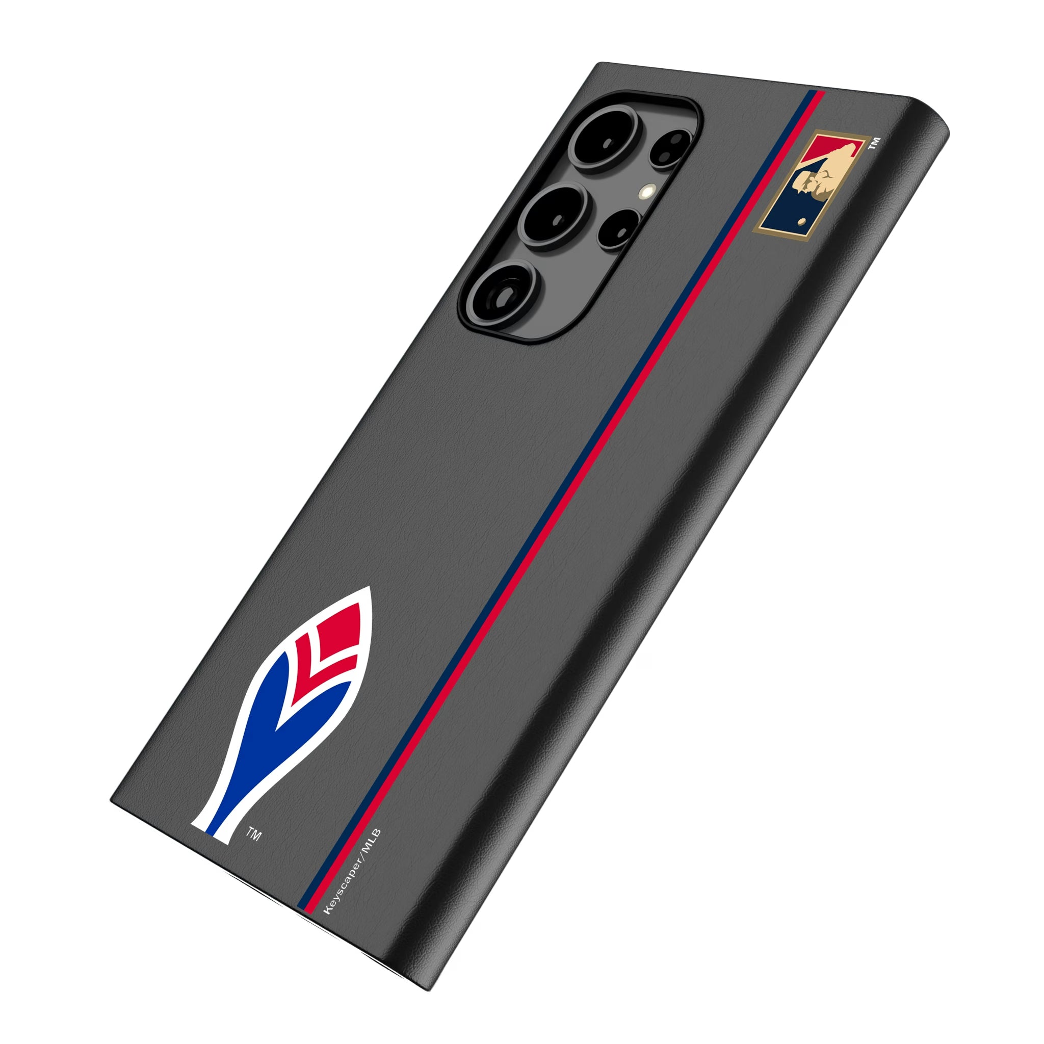 Atlanta Braves 1972-1975 - Cooperstown Collection Sidebar Galaxy MagSafe Compatible Phone Case for Samsung Galaxy - Isometric View