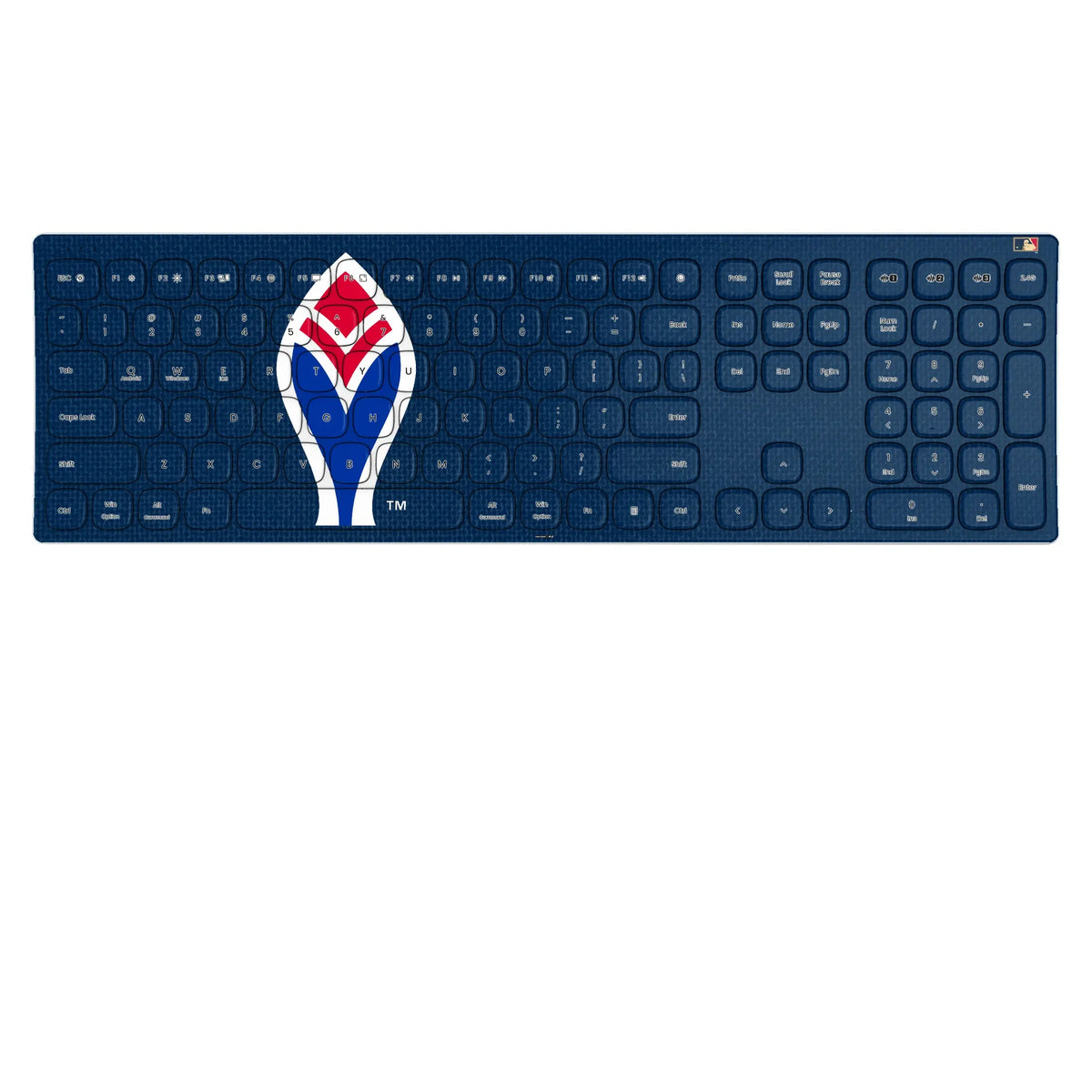 Atlanta Braves 1972-1975 - Cooperstown Collection Solid KKB605 Curved Wireless Keyboard