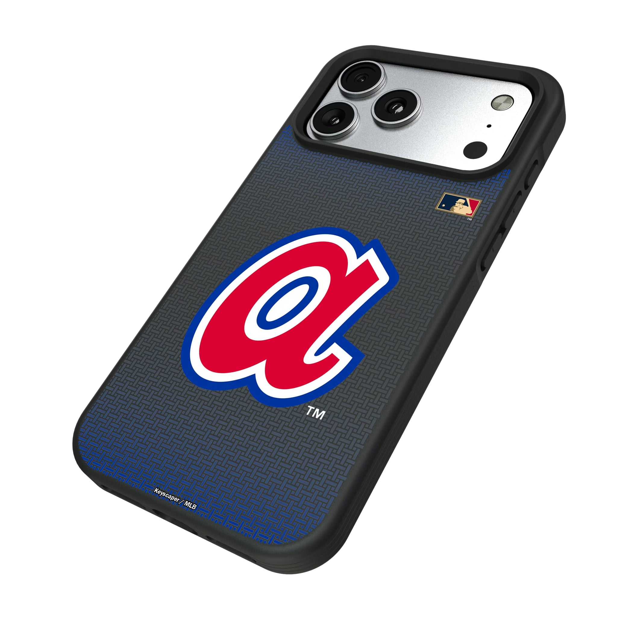 Atlanta Braves 1972-1980 - Cooperstown Collection Linen iPhone Bump Phone Case for Apple iPhone - Isometric View#Device_iPhone 17 Pro Max