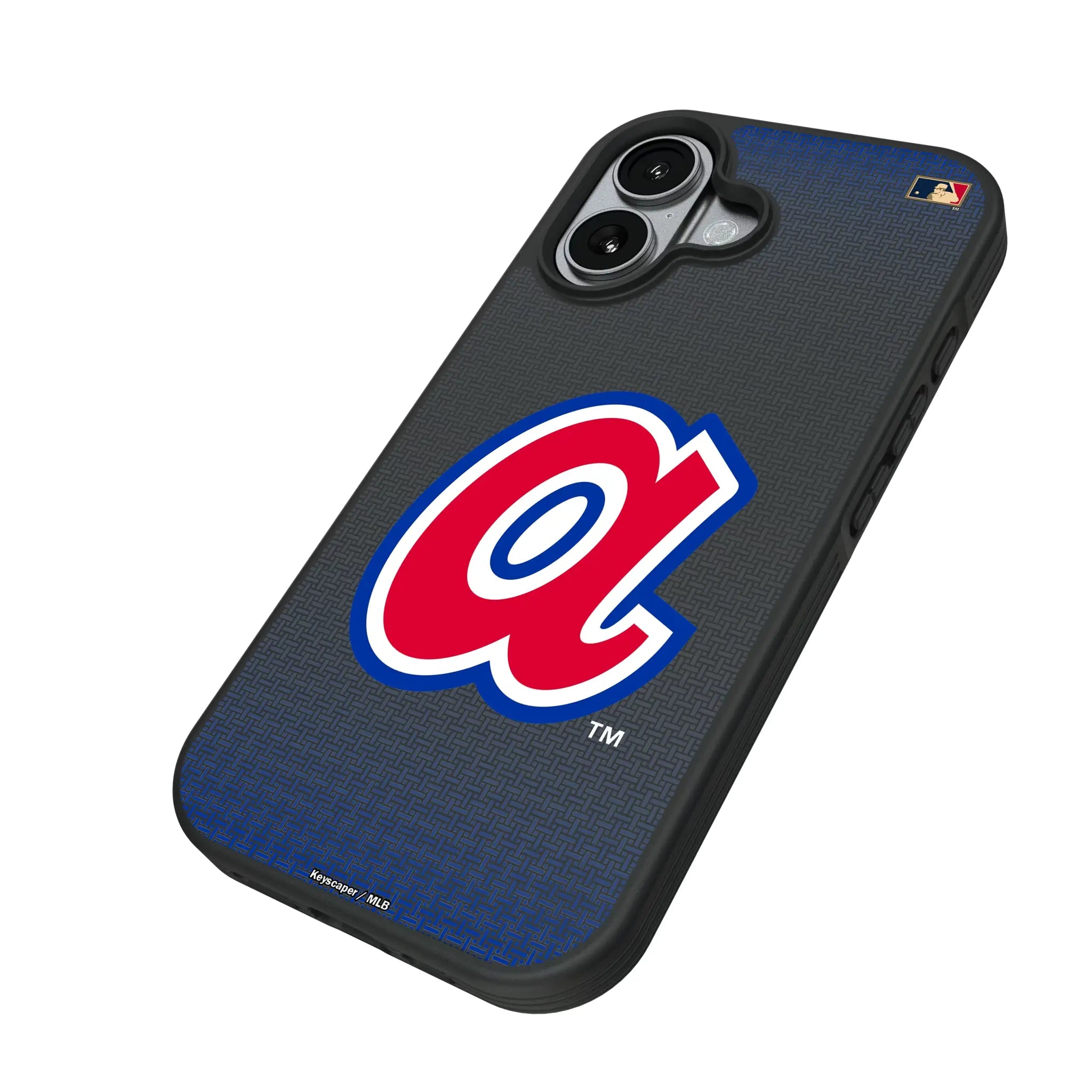 Atlanta Braves 1972-1980 - Cooperstown Collection Linen iPhone Bump Phone Case for Apple iPhone - Isometric View#Device_iPhone 17