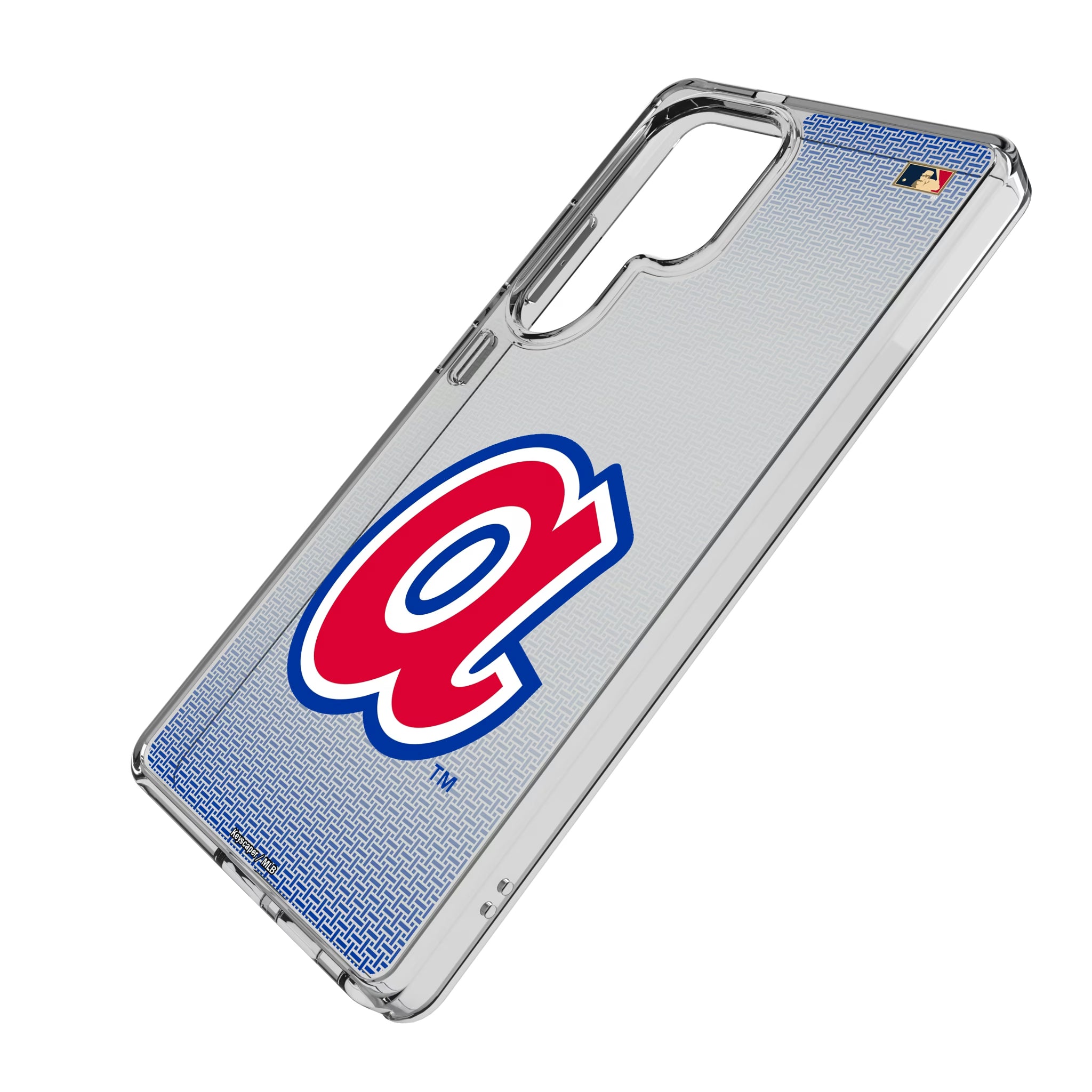 Atlanta Braves 1972-1980 - Cooperstown Collection Linen Galaxy Clear Phone Case for Samsung Galaxy - Isometric View