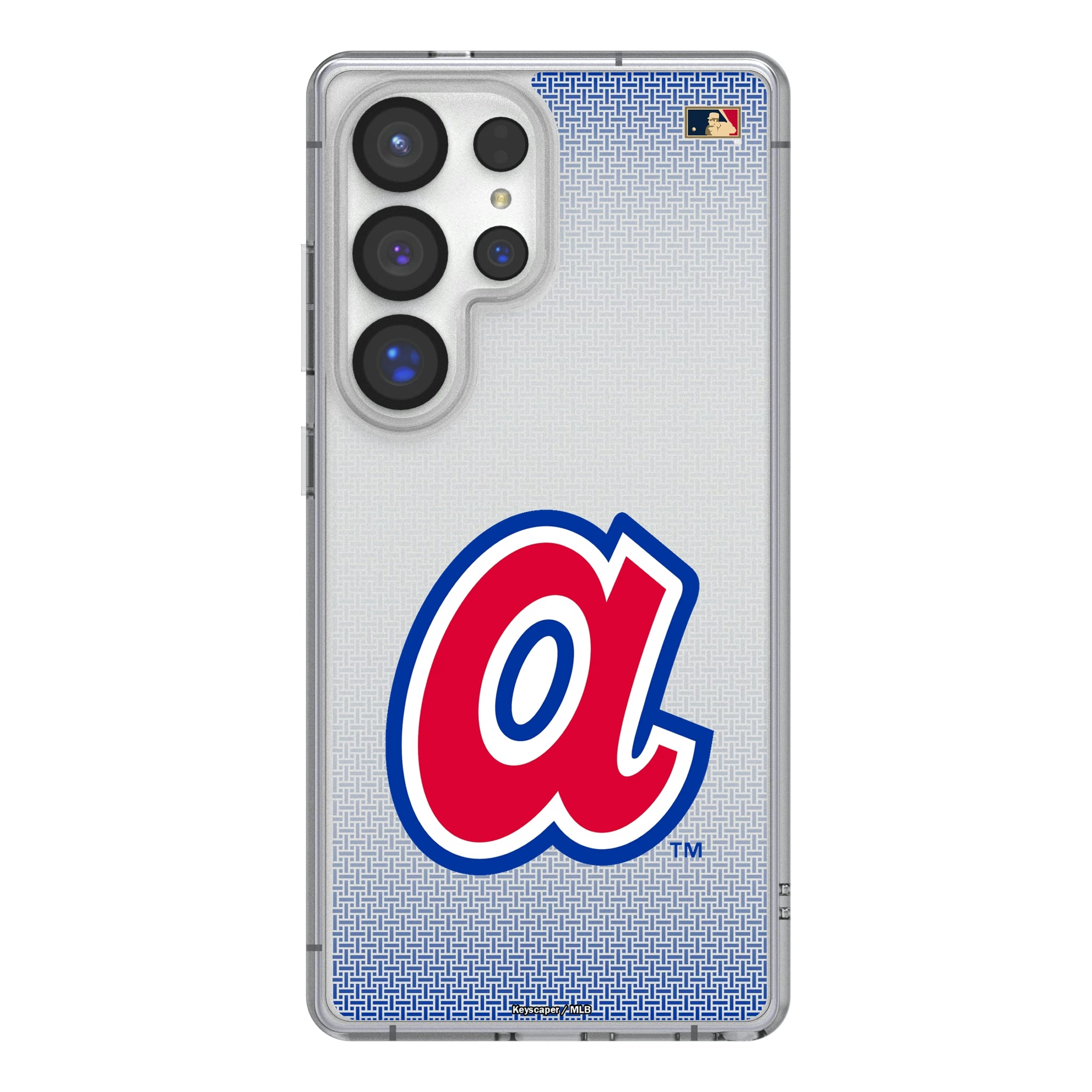 Atlanta Braves 1972-1980 - Cooperstown Collection Linen Galaxy Clear Phone Case for Samsung Galaxy