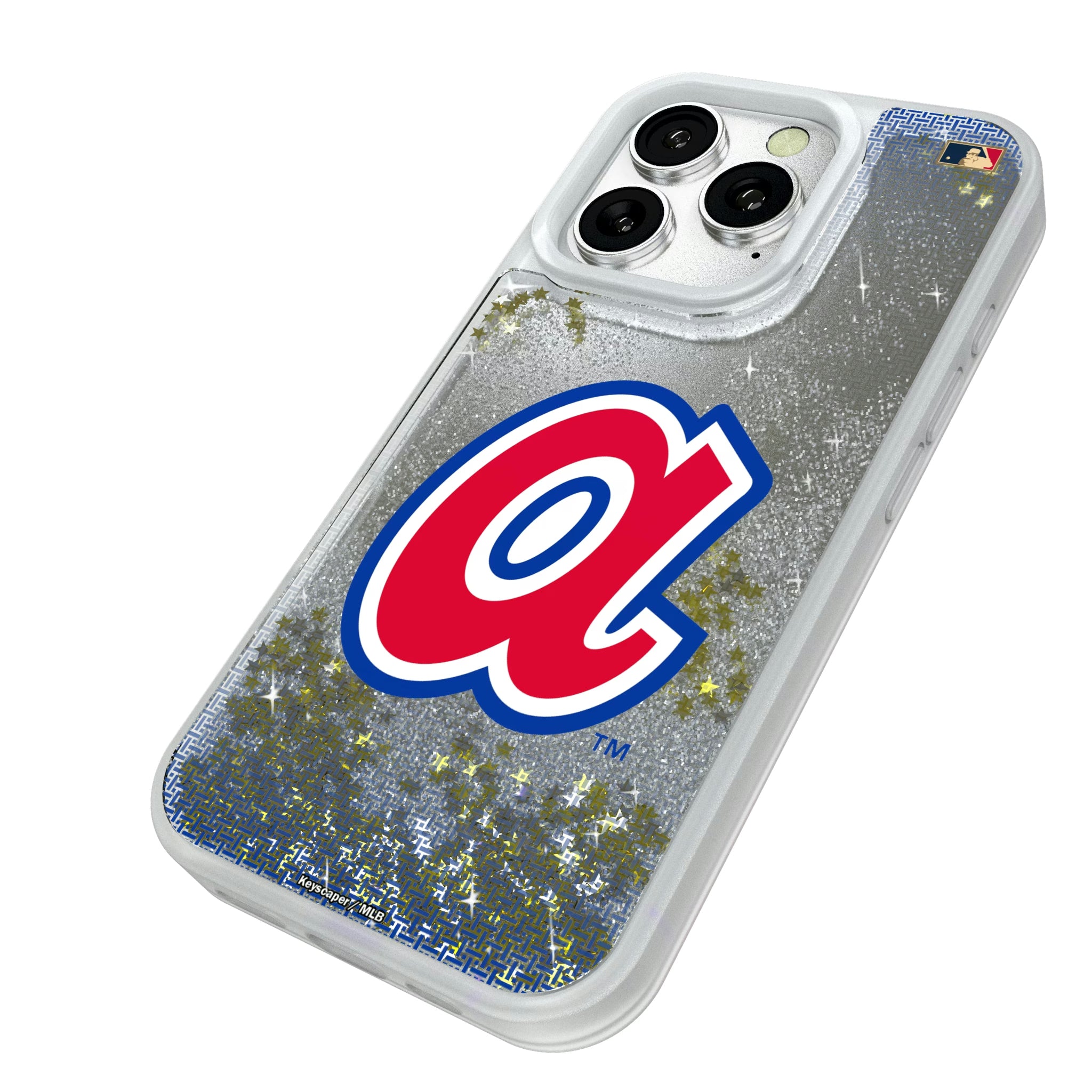 Atlanta Braves 1972-1980 - Cooperstown Collection Linen iPhone Glitter Phone Case for Apple iPhone - Isometric View#Device_iPhone 16 Pro