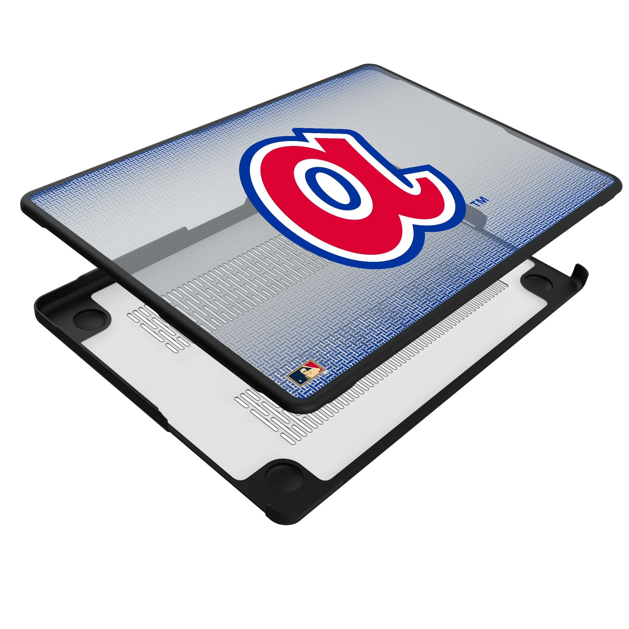 Atlanta Braves 1972-1980 - Cooperstown Collection Linen MacBook Laptop Case for Apple MacBook - Isometric View#Device_MacBook Pro (14-inch, 2021) / MacBook Pro (14-inch, 2023) / MacBook Pro (14-inch, 2024)