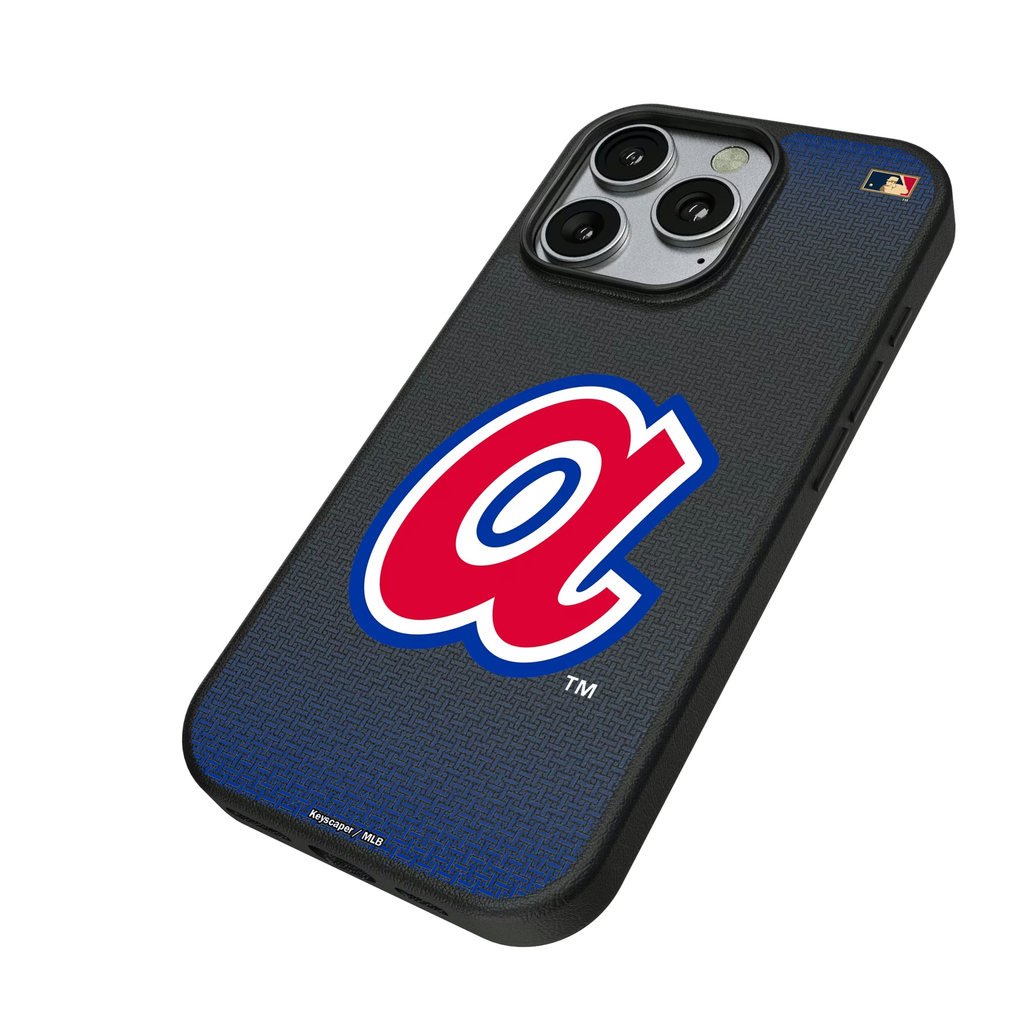 Atlanta Braves 1972-1980 - Cooperstown Collection Linen iPhone MagSafe Compatible Phone Case for Apple iPhone - Isometric View