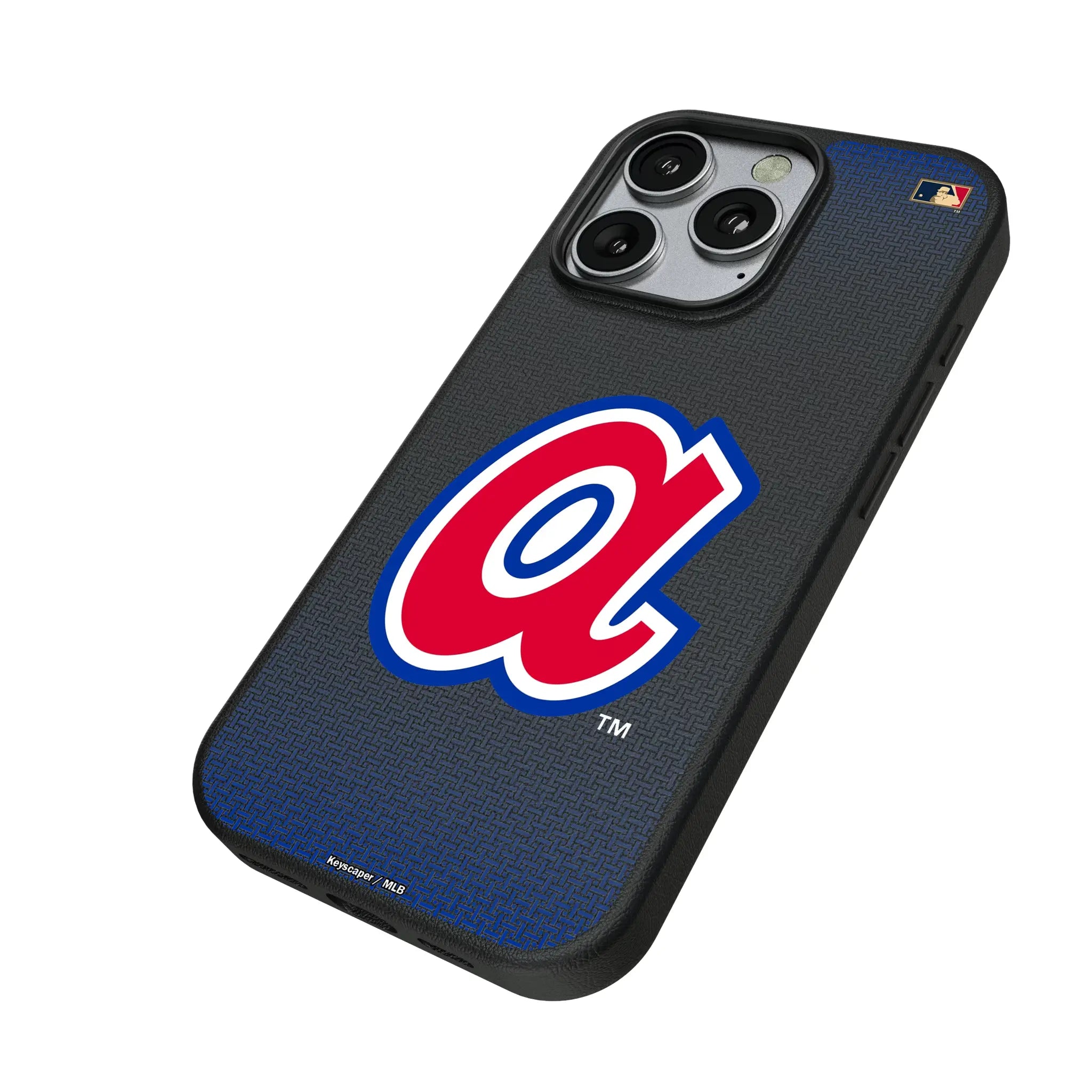 Atlanta Braves 1972-1980 - Cooperstown Collection Linen iPhone MagSafe Compatible Phone Case for Apple iPhone - Isometric View
