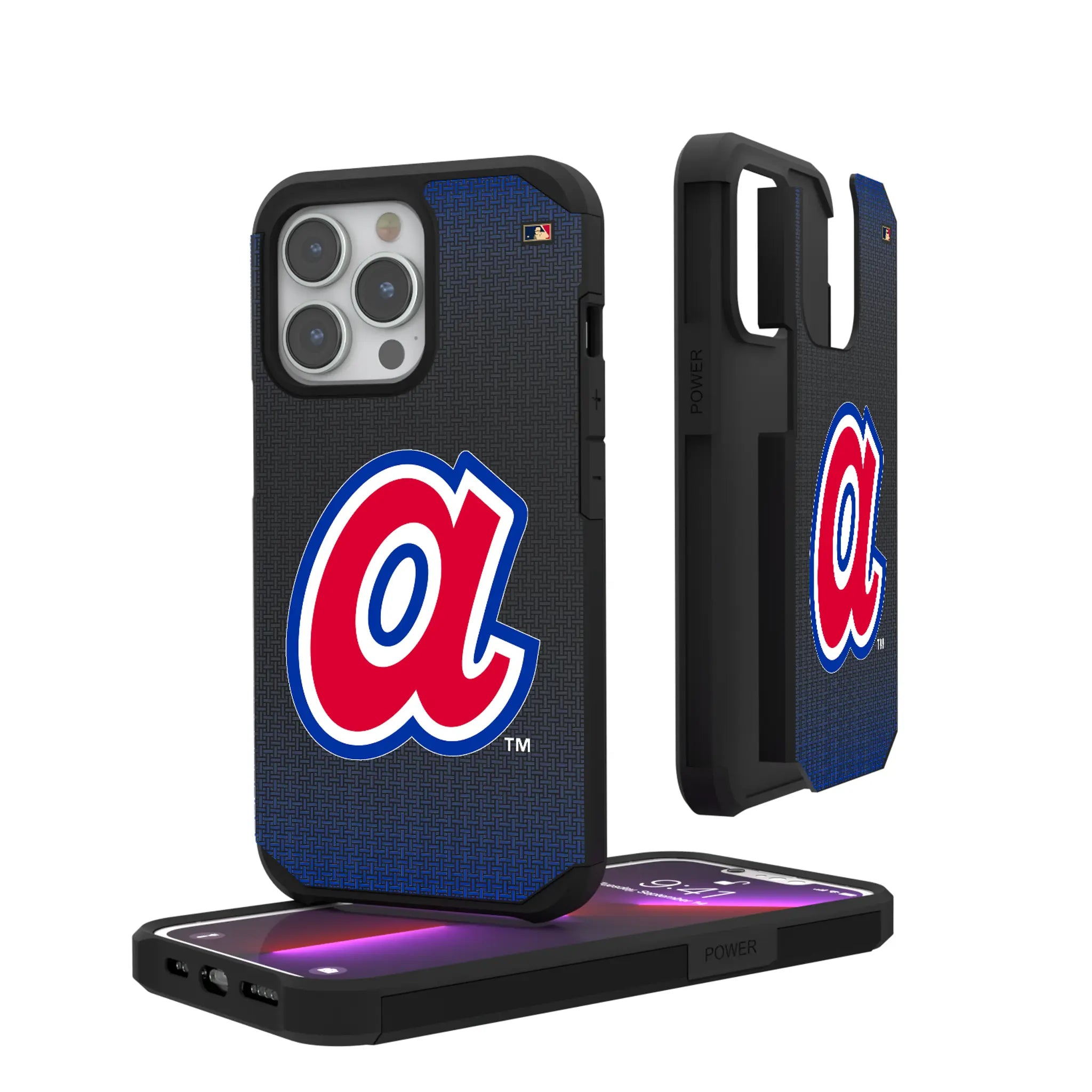 Atlanta Braves 1972-1980 - Cooperstown Collection Linen iPhone Rugged Phone Case for Apple iPhone