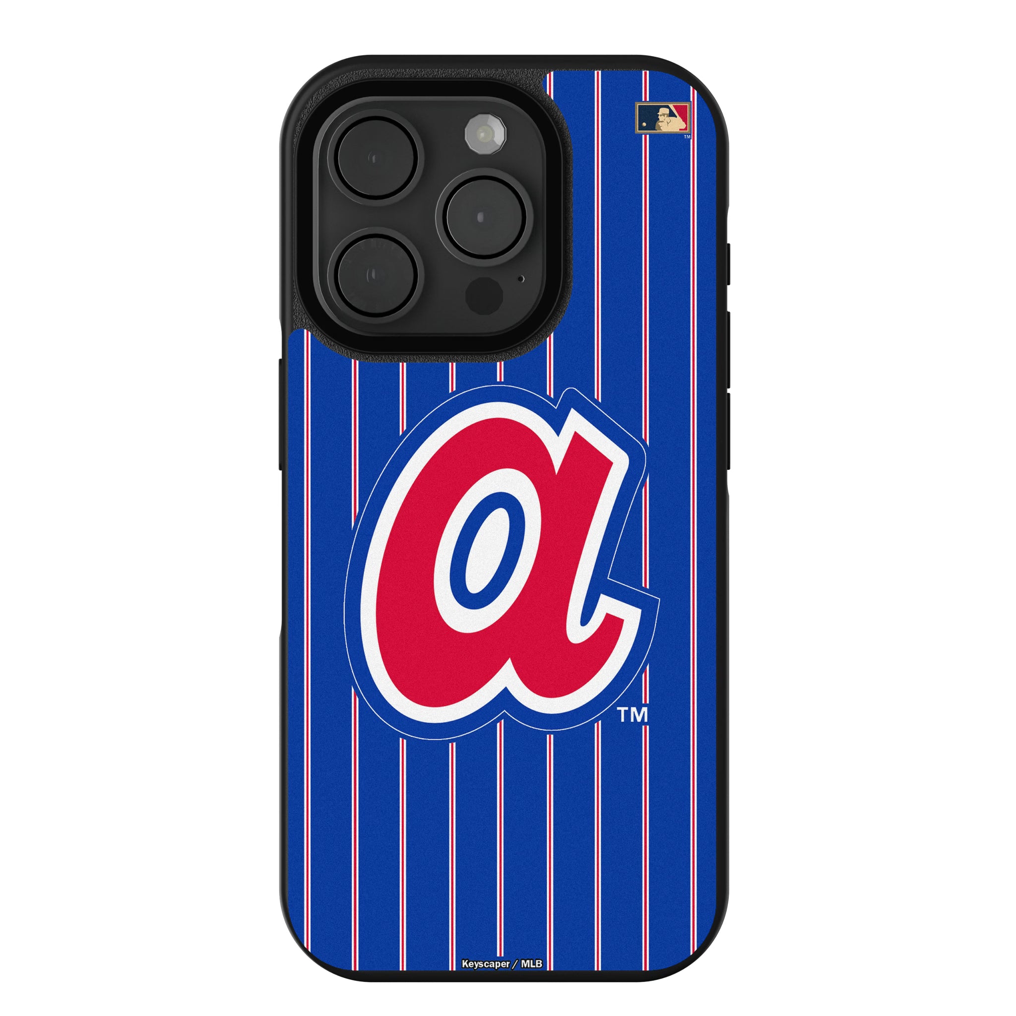 Atlanta Braves 1972-1980 - Cooperstown Collection Pinstripe iPhone Bump Phone Case for Apple iPhone