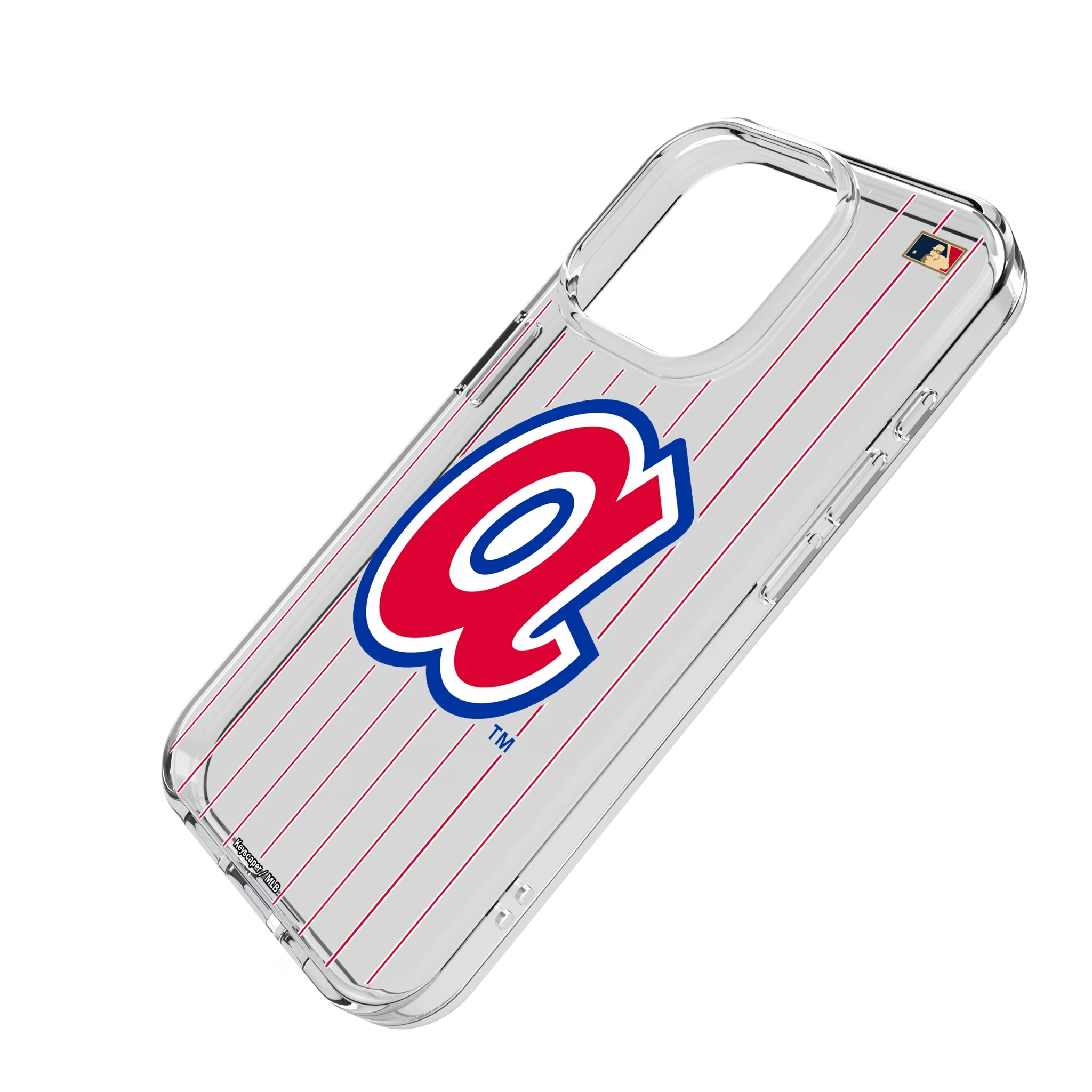 Atlanta Braves 1972-1980 - Cooperstown Collection Pinstripe iPhone Clear Phone Case for Apple iPhone - Isometric View