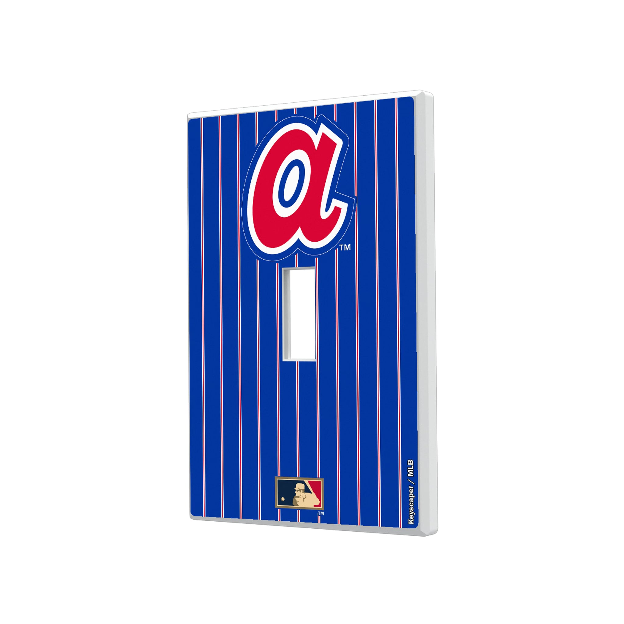 Atlanta Braves 1972-1980 - Cooperstown Collection Pinstripe Hidden-Screw Light Switch Plate#Style_Single Toggle