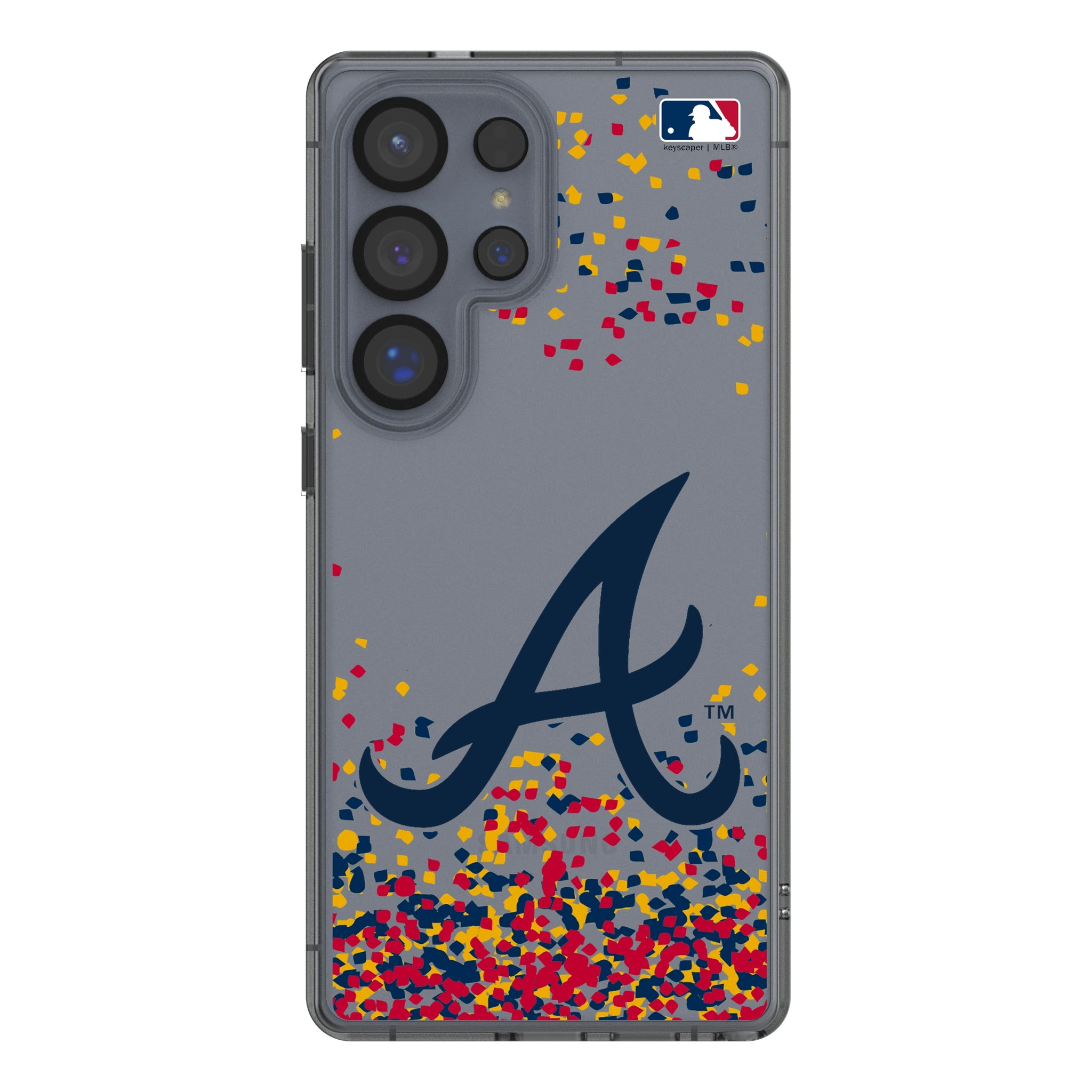 Atlanta Braves Confetti Galaxy Clear Phone Case for Samsung Galaxy