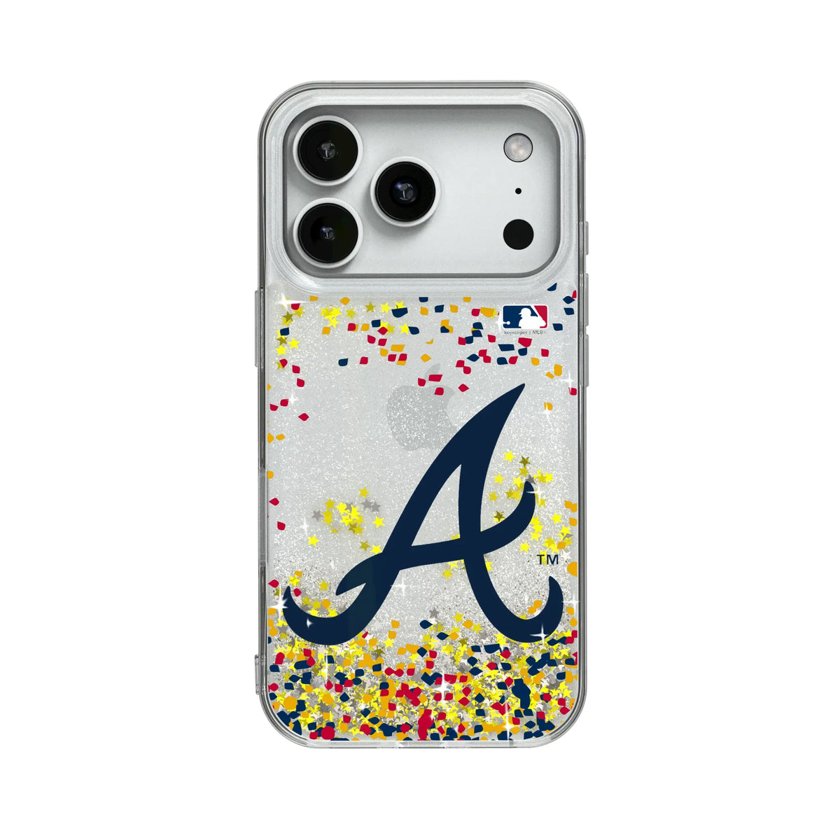 Atlanta Braves Confetti Glitter Phone Case for Apple iPhone