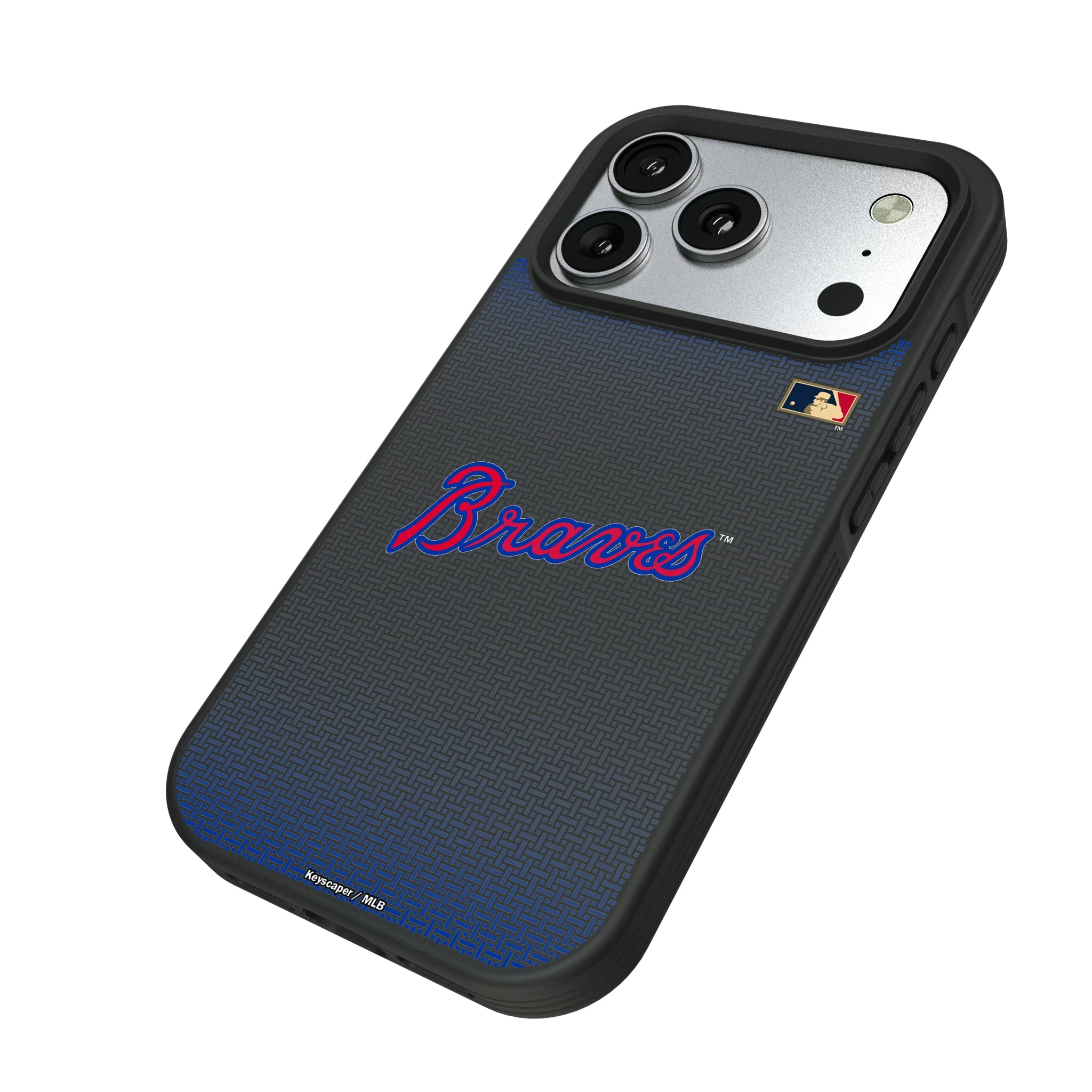 Atlanta Braves Home 2012 - Cooperstown Collection Linen iPhone Bump Phone Case for Apple iPhone - Isometric View#Device_iPhone 17 Pro