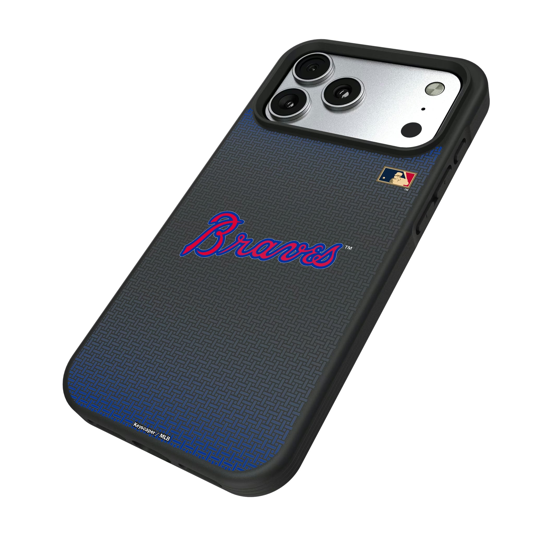 Atlanta Braves Home 2012 - Cooperstown Collection Linen iPhone Bump Phone Case for Apple iPhone - Isometric View#Device_iPhone 17 Pro Max