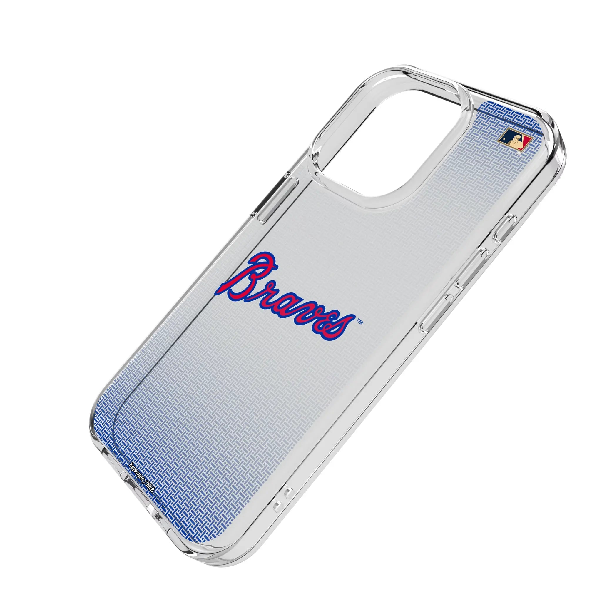 Atlanta Braves Home 2012 - Cooperstown Collection Linen iPhone Clear Phone Case for Apple iPhone - Isometric View