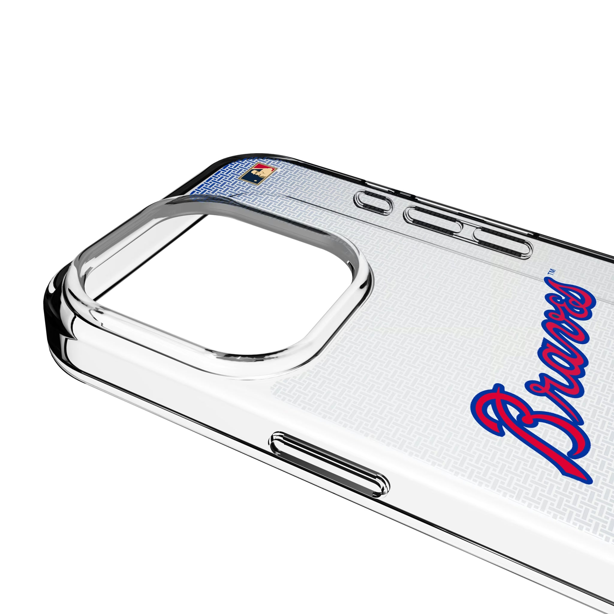 Atlanta Braves Home 2012 - Cooperstown Collection Linen iPhone Clear Phone Case for Apple iPhone - Detail