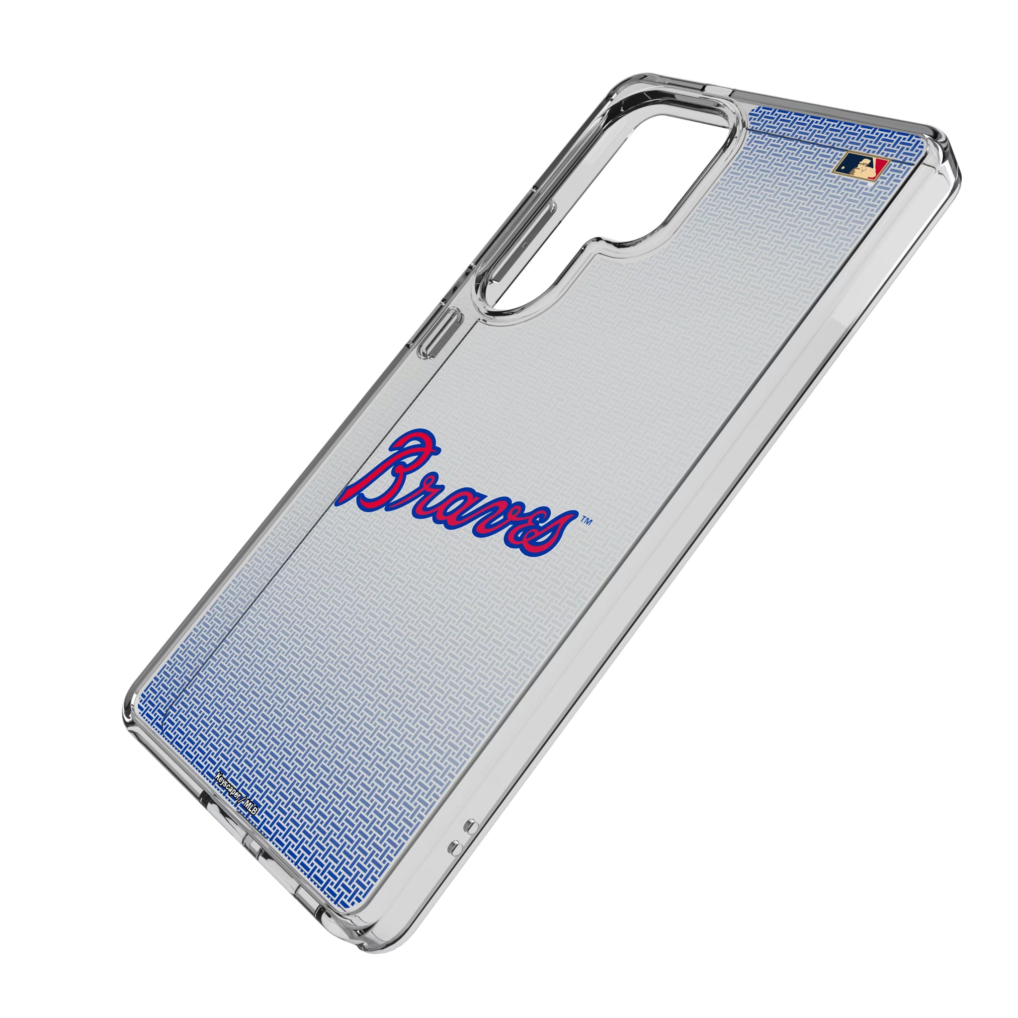 Atlanta Braves Home 2012 - Cooperstown Collection Linen Galaxy Clear Phone Case for Samsung Galaxy - Isometric View