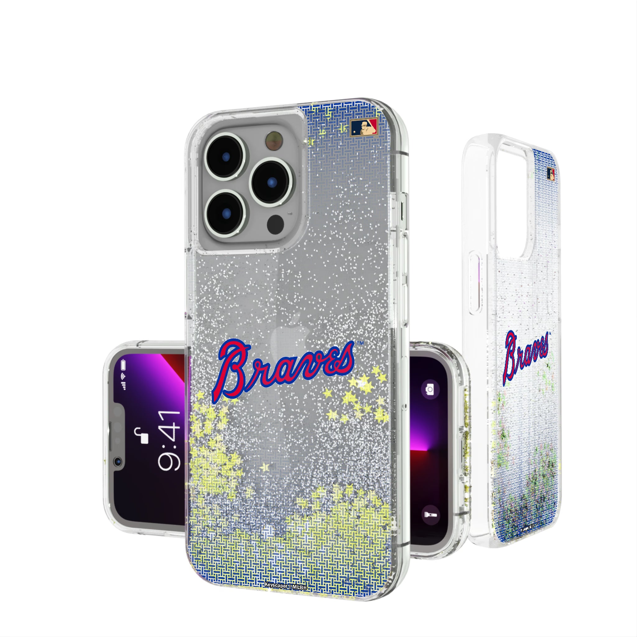 Atlanta Braves Home 2012 - Cooperstown Collection Linen iPhone Glitter Phone Case for Apple iPhone