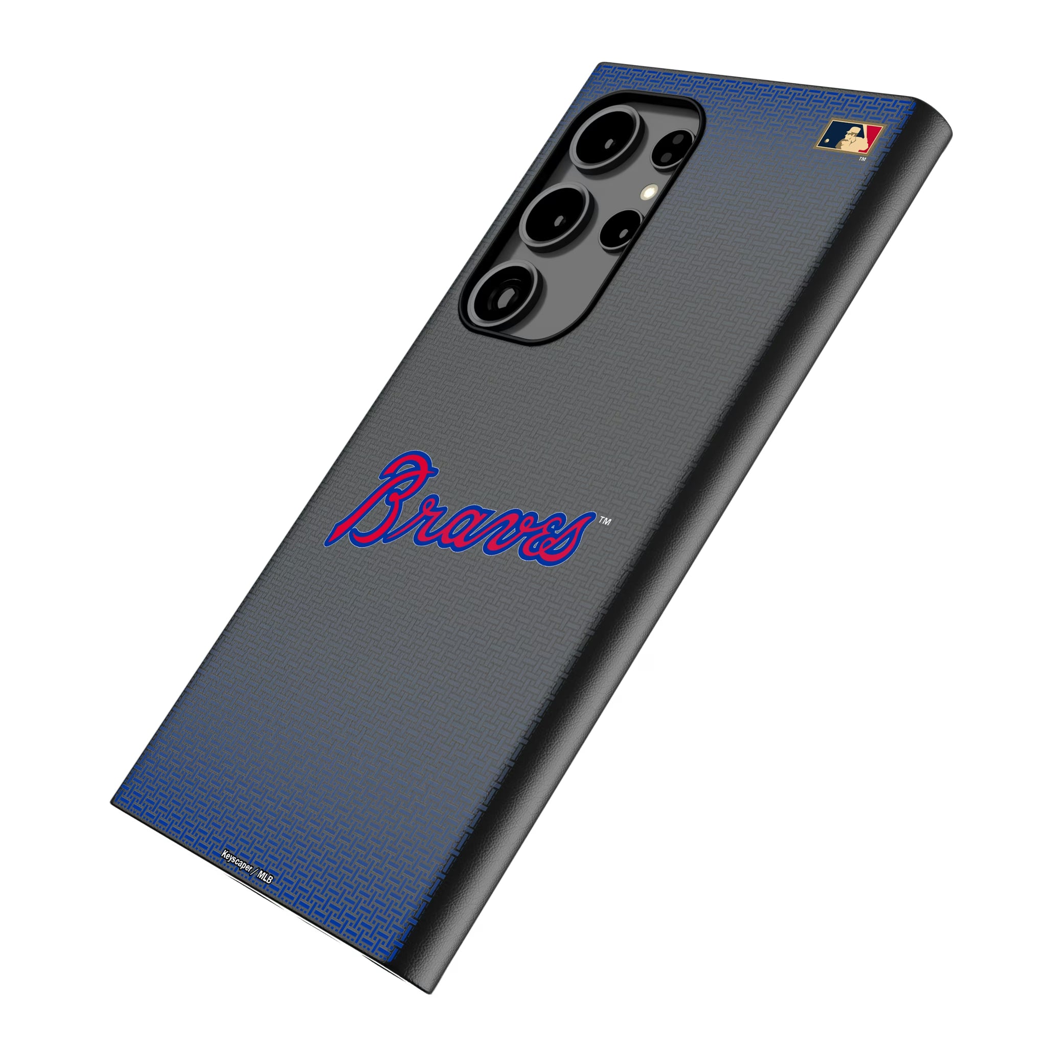 Atlanta Braves Home 2012 - Cooperstown Collection Linen Galaxy MagSafe Compatible Phone Case for Samsung Galaxy - Isometric View