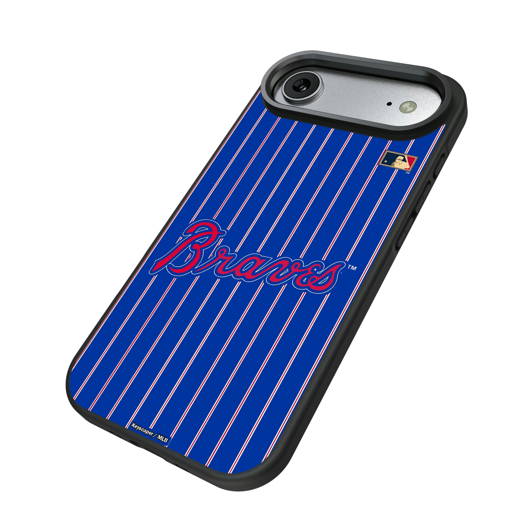 Atlanta Braves Home 2012 - Cooperstown Collection Pinstripe iPhone Bump Phone Case for Apple iPhone - Isometric View#Device_iPhone Air