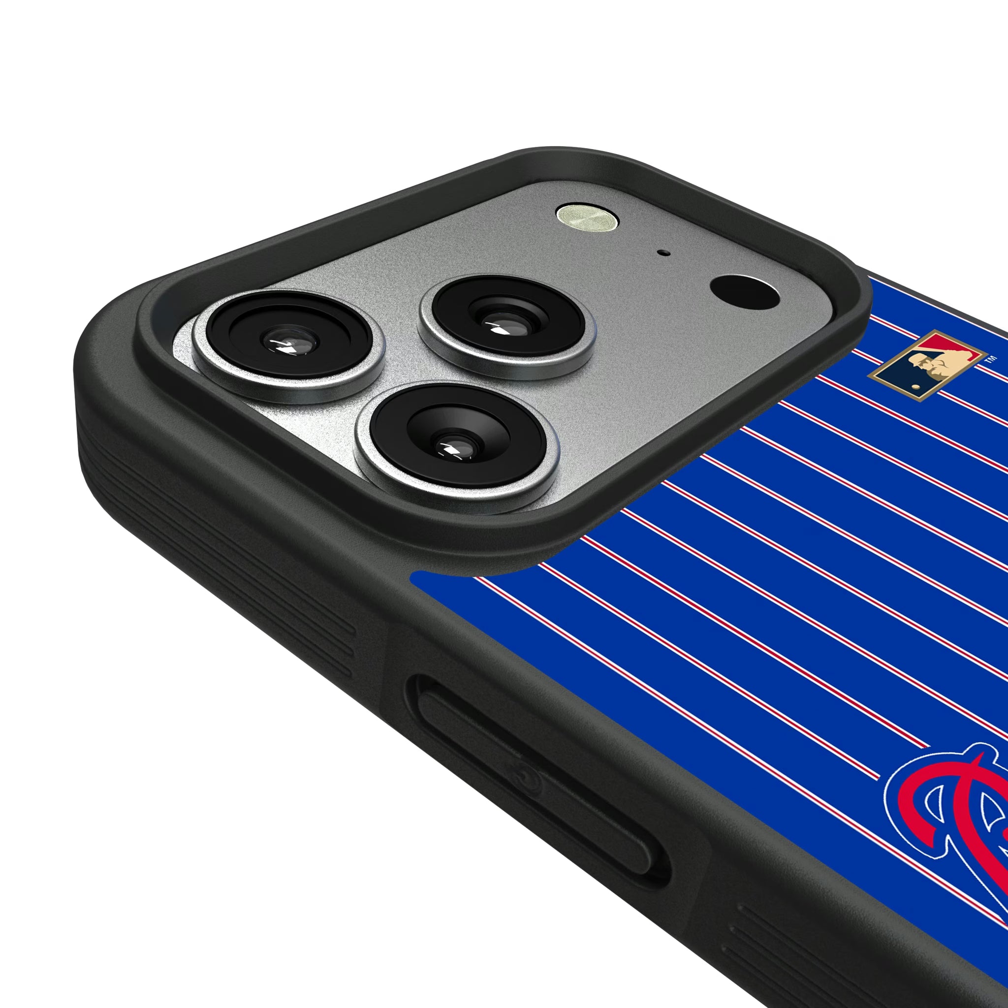 Atlanta Braves Home 2012 - Cooperstown Collection Pinstripe iPhone Bump Phone Case for Apple iPhone - Detail#Device_iPhone 17 Pro