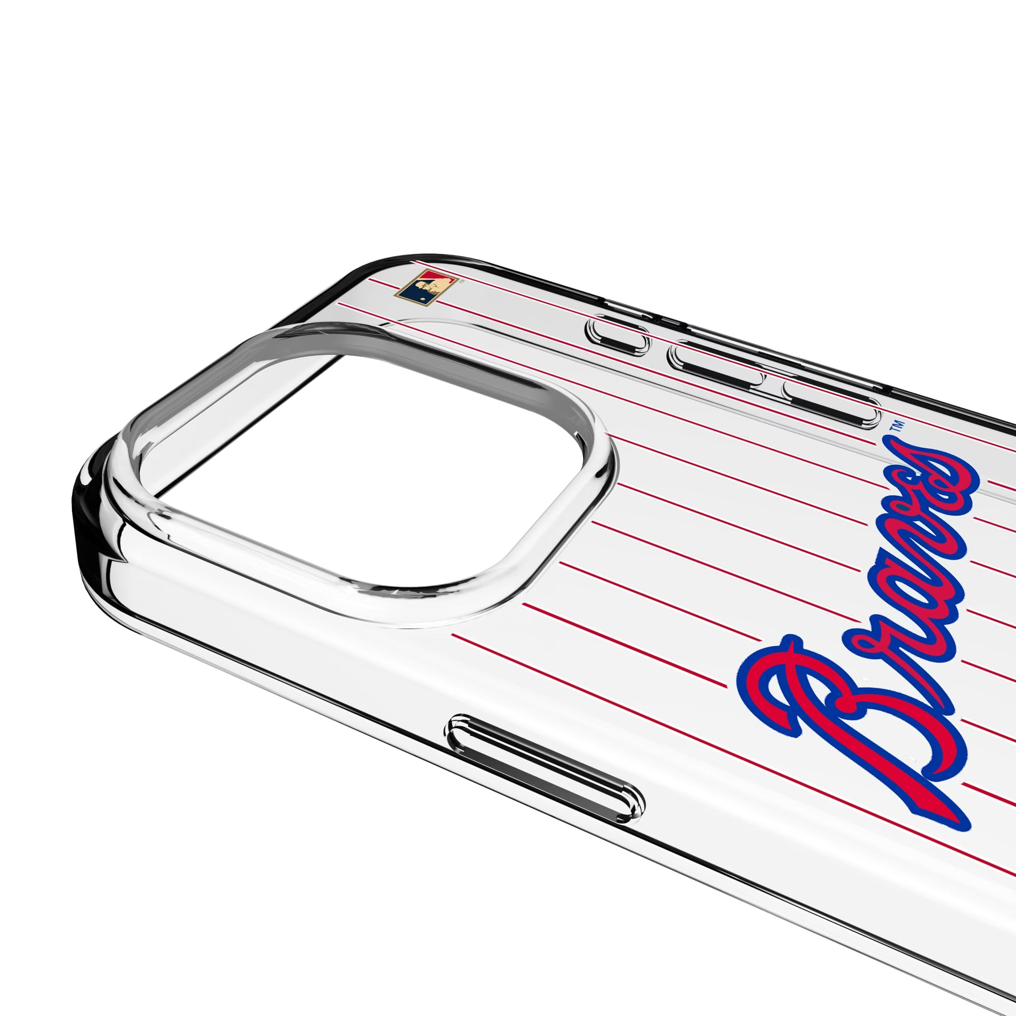 Atlanta Braves Home 2012 - Cooperstown Collection Pinstripe iPhone Clear Phone Case for Apple iPhone - Detail