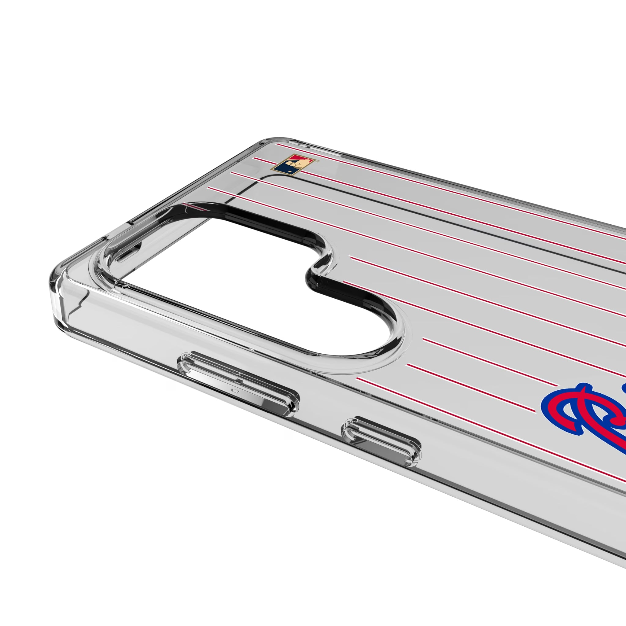 Atlanta Braves Home 2012 - Cooperstown Collection Pinstripe Galaxy Clear Phone Case for Samsung Galaxy - Detail