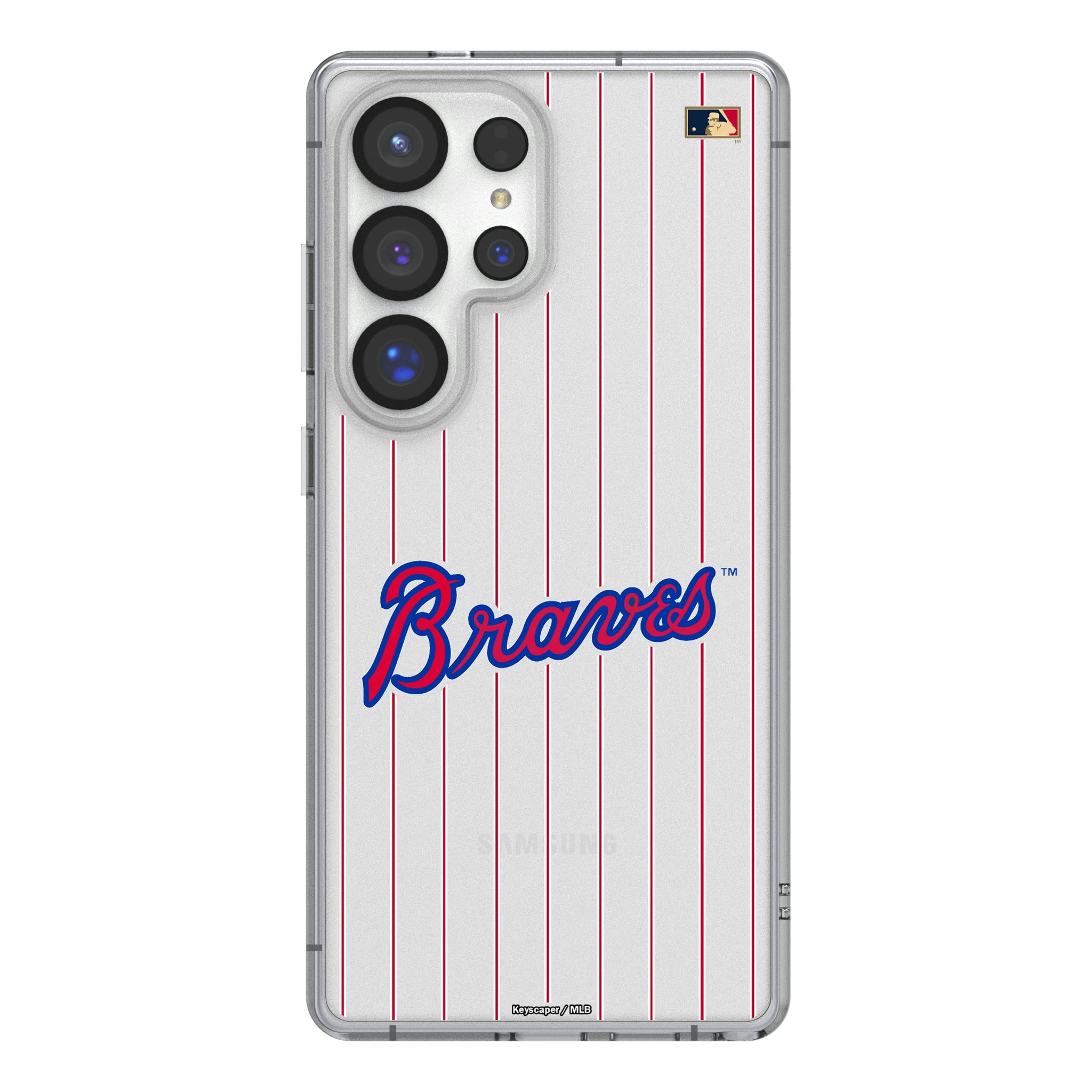 Atlanta Braves Home 2012 - Cooperstown Collection Pinstripe Galaxy Clear Phone Case for Samsung Galaxy