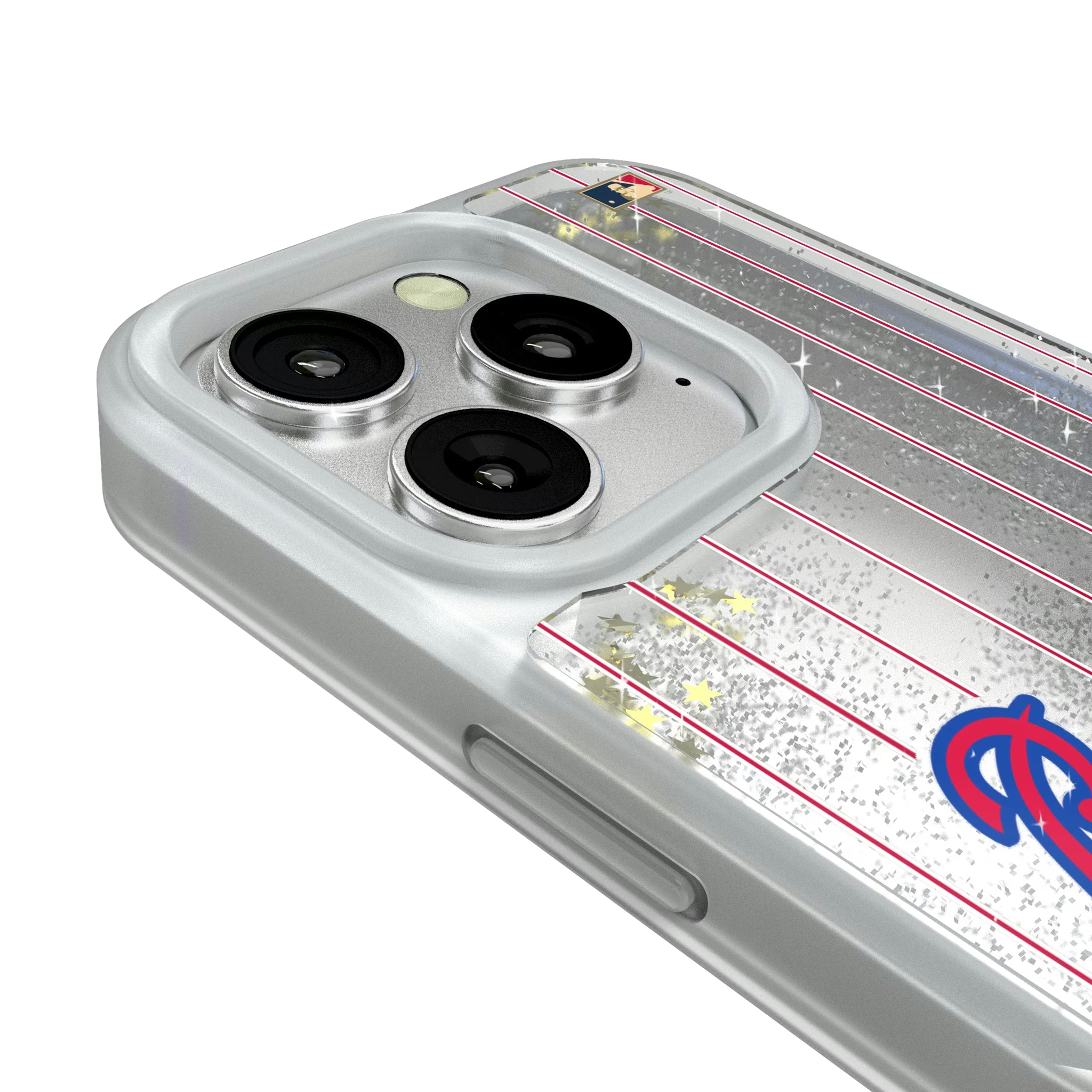 Atlanta Braves Home 2012 - Cooperstown Collection Pinstripe iPhone Glitter Phone Case for Apple iPhone - Detail#Device_iPhone 16 Pro