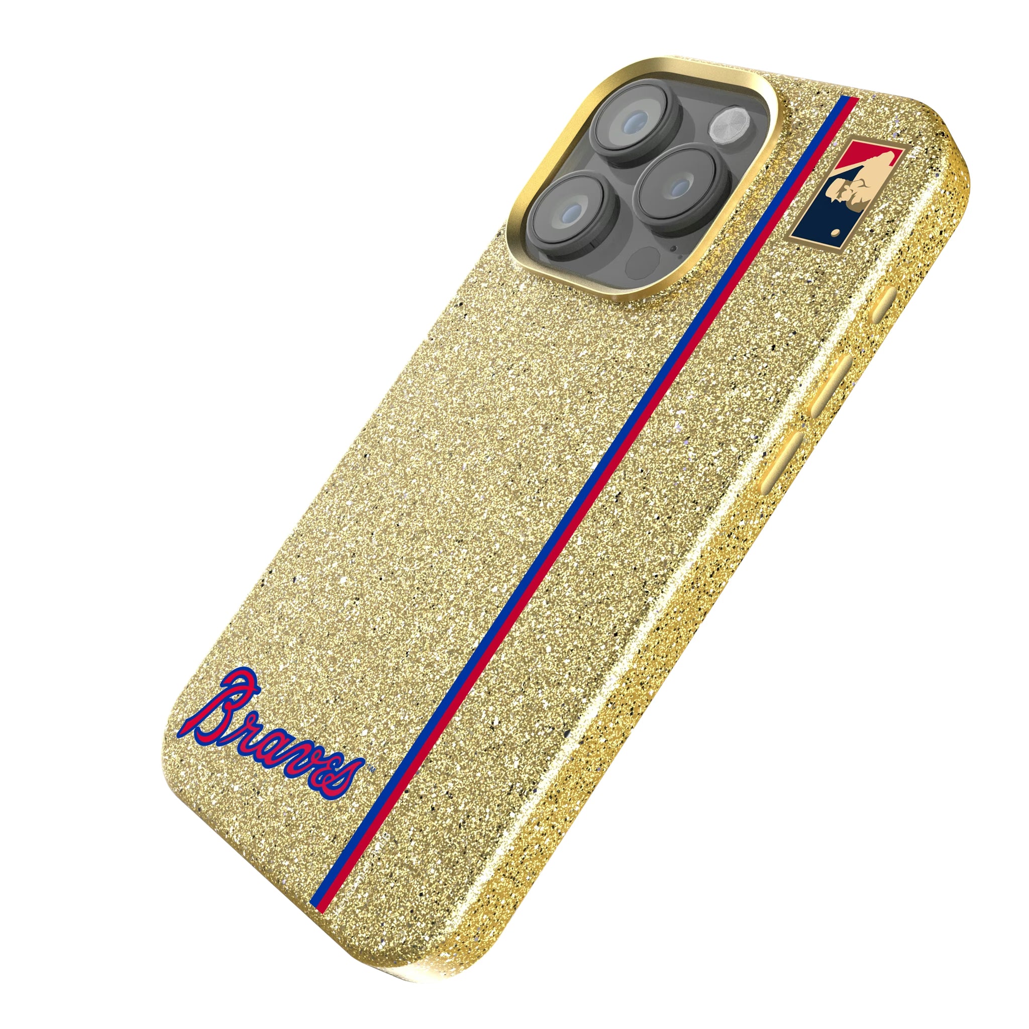 Atlanta Braves Home 2012 - Cooperstown Collection Sidebar iPhone Bling Phone Case for Apple iPhone - Isometric View