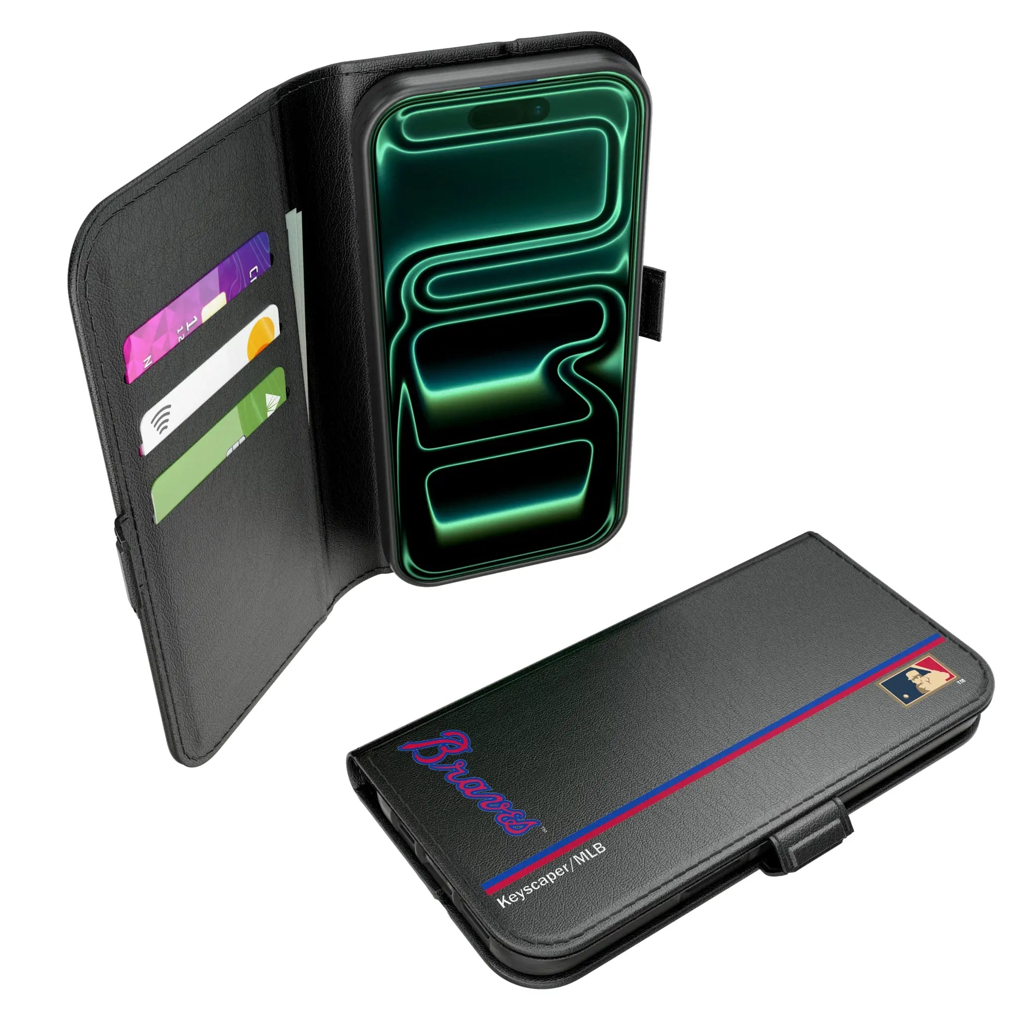 Atlanta Braves Home 2012 - Cooperstown Collection Sidebar iPhone Folio Phone Case for Apple iPhone#Device_iPhone 17