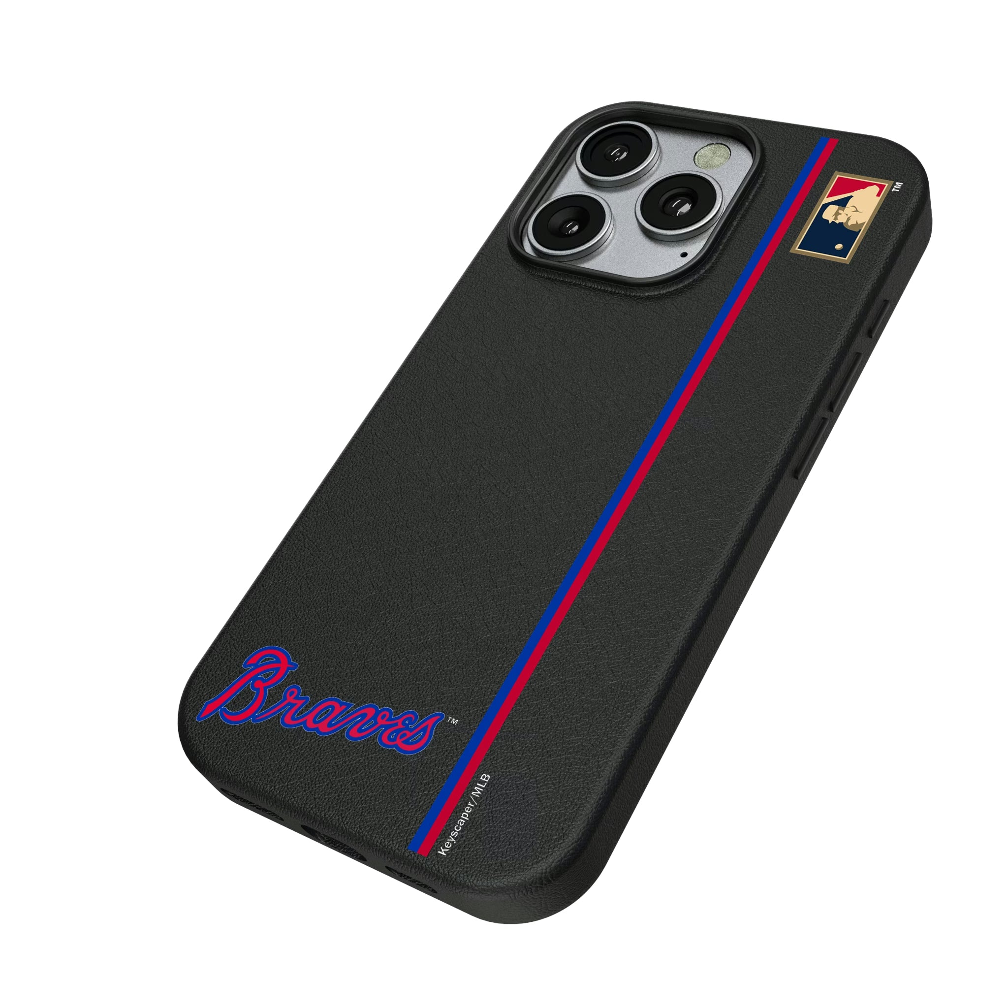 Atlanta Braves Home 2012 - Cooperstown Collection Sidebar iPhone MagSafe Compatible Phone Case for Apple iPhone - Isometric View