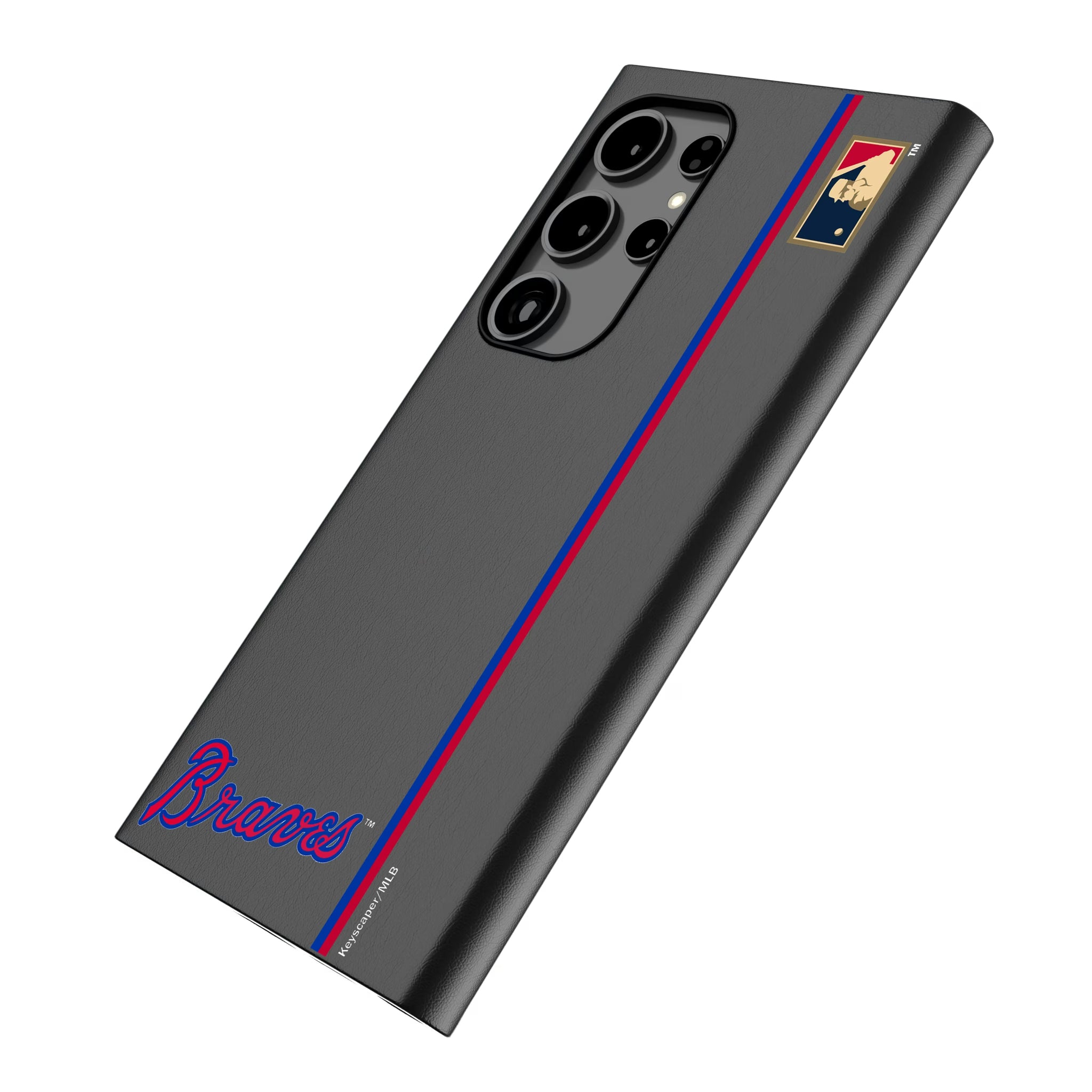 Atlanta Braves Home 2012 - Cooperstown Collection Sidebar Galaxy MagSafe Compatible Phone Case for Samsung Galaxy - Isometric View