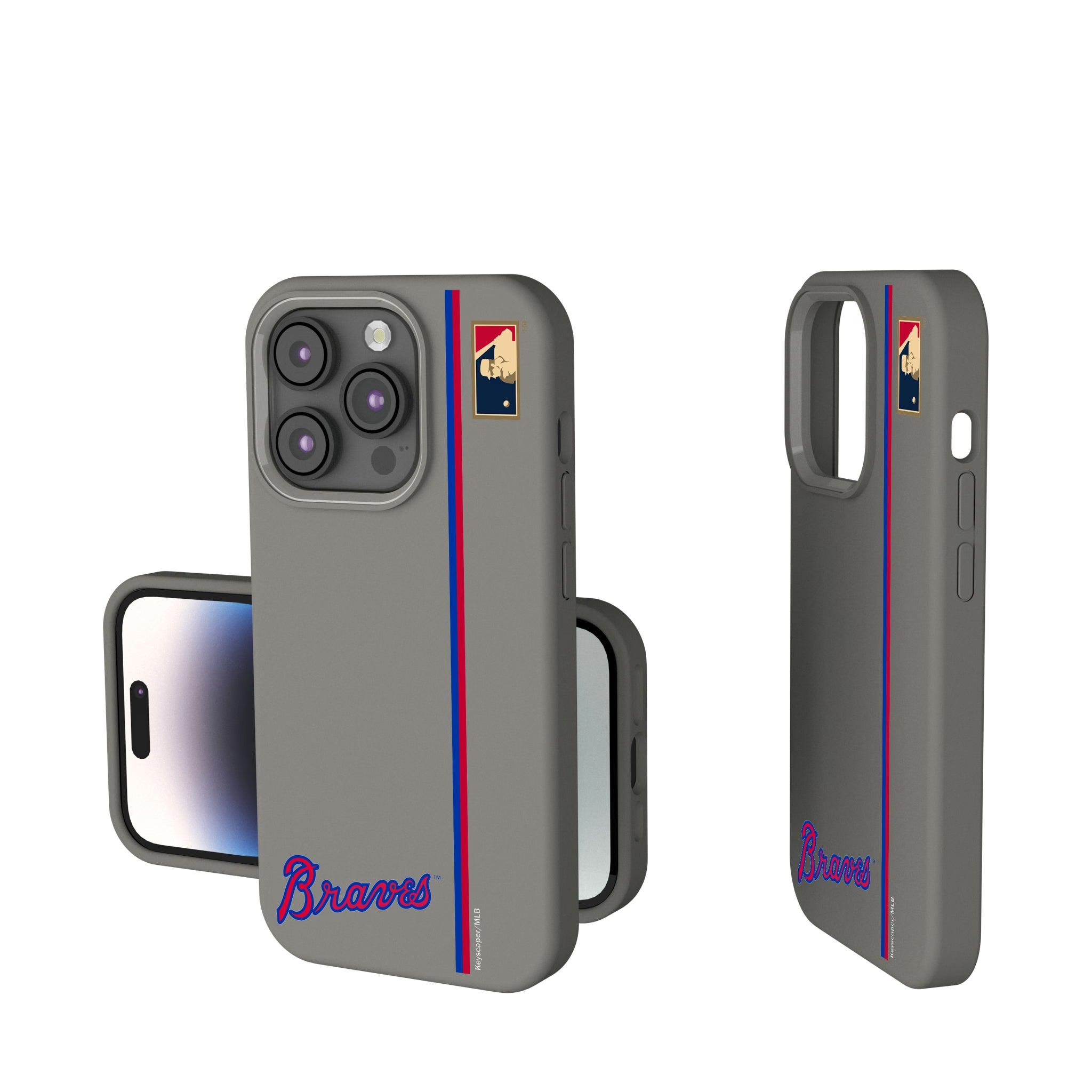 Atlanta Braves Home 2012 - Cooperstown Collection Sidebar iPhone Soft Touch Phone Case for Apple iPhone