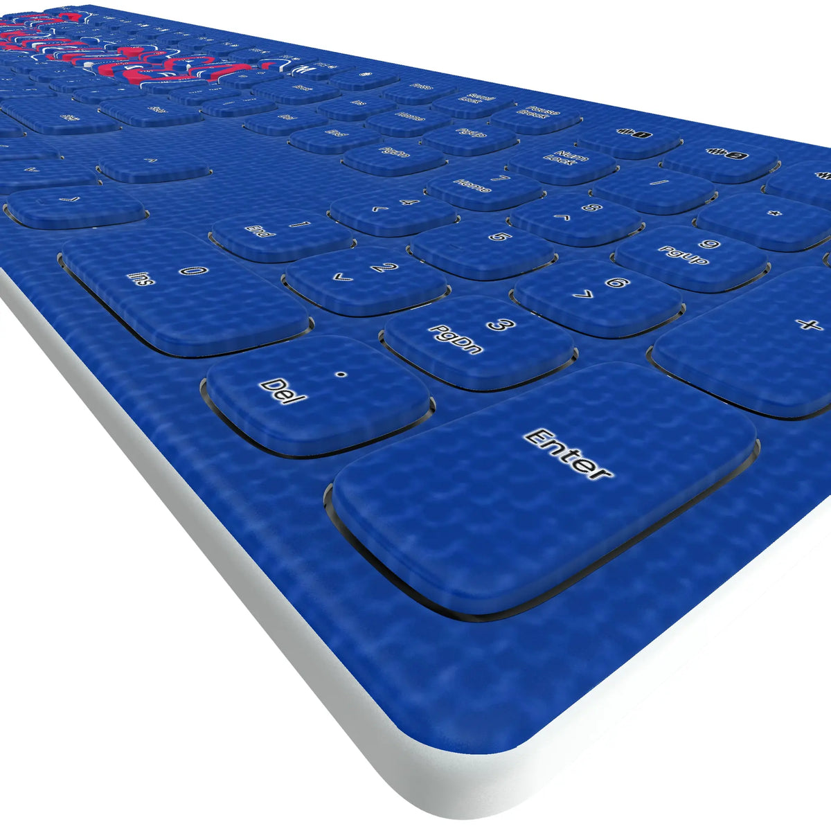 Atlanta Braves Home 2012 - Cooperstown Collection Solid KKB605 Curved Wireless Keyboard - Detail